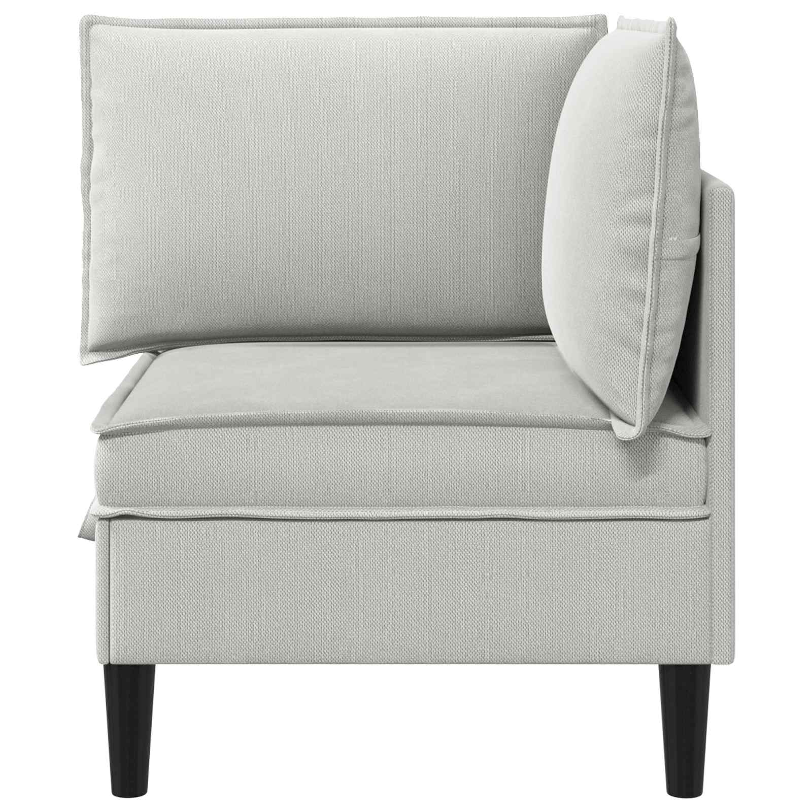 vidaXL Rogowa Sofa z Przechowywaniem jasnoszary Welur