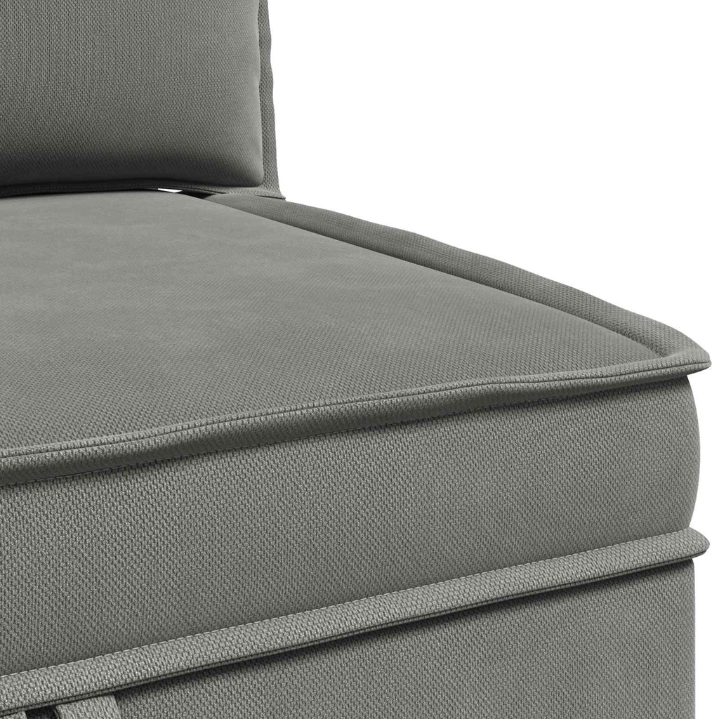 vidaXL Rogowa Sofa z Przechowywaniem ciemnoszary Welur