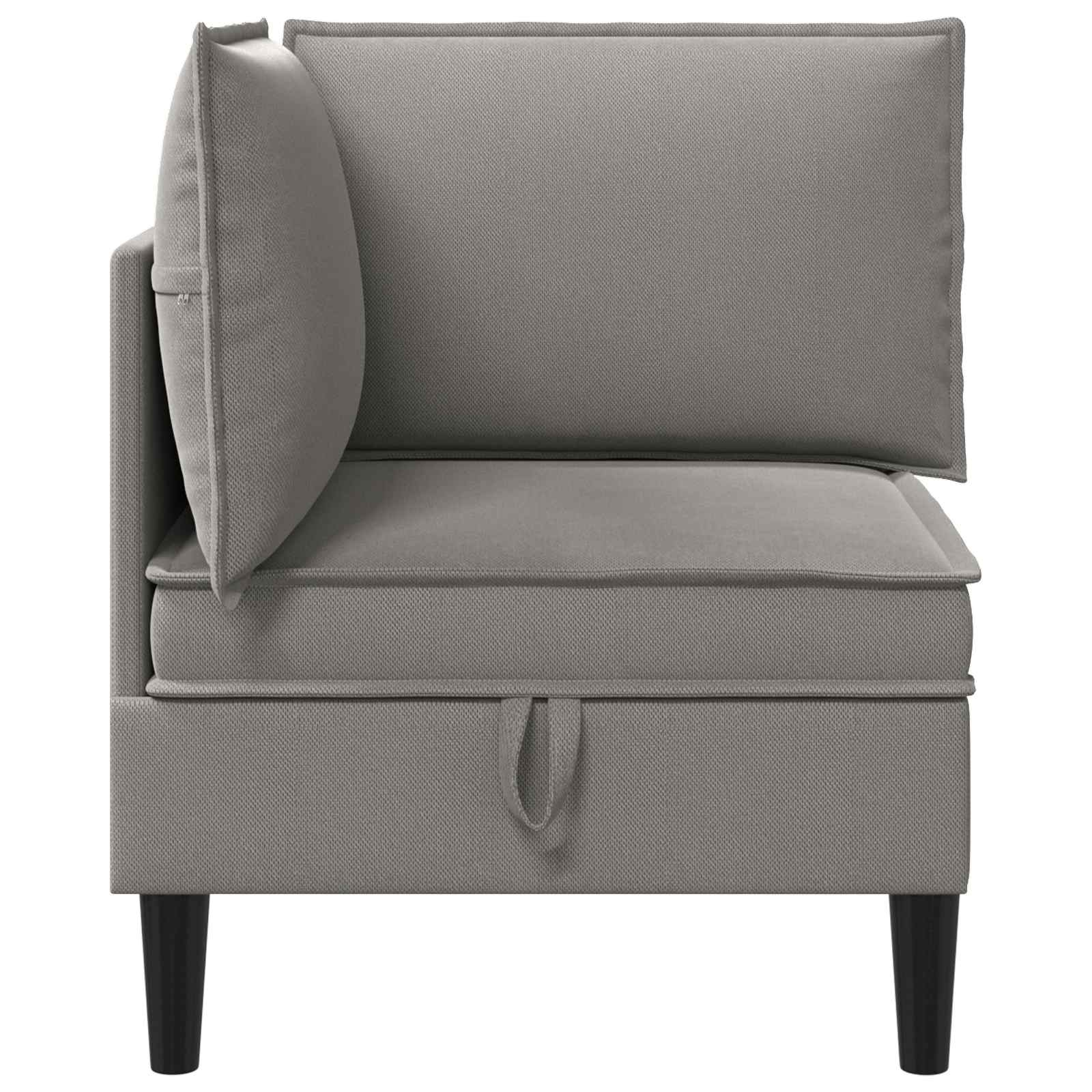 vidaXL Rogowa Sofa z Przechowywaniem ciemnoszary Welur