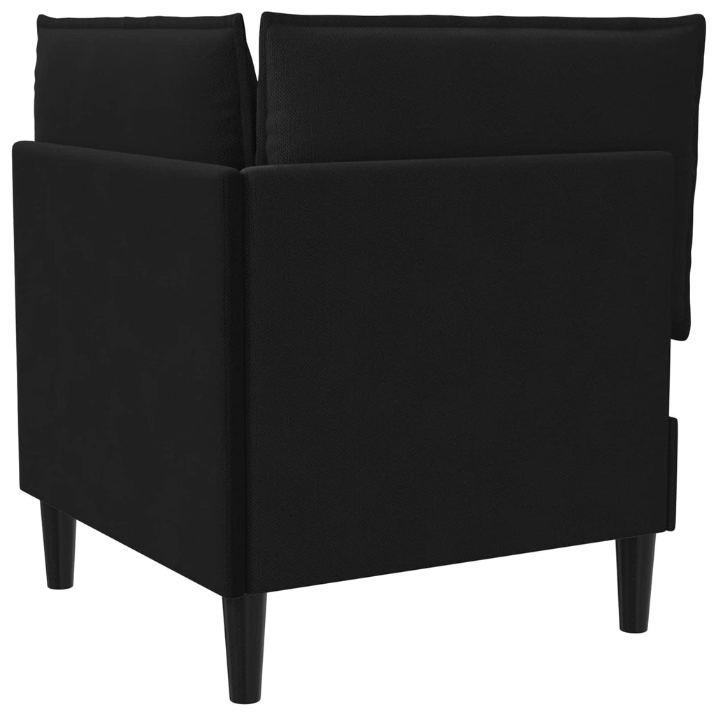 vidaXL Rogowa Sofa z Przechowywaniem Czarny Welur