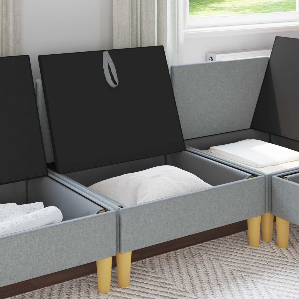 vidaXL Sofa z miejscem do przechowywania tkanina