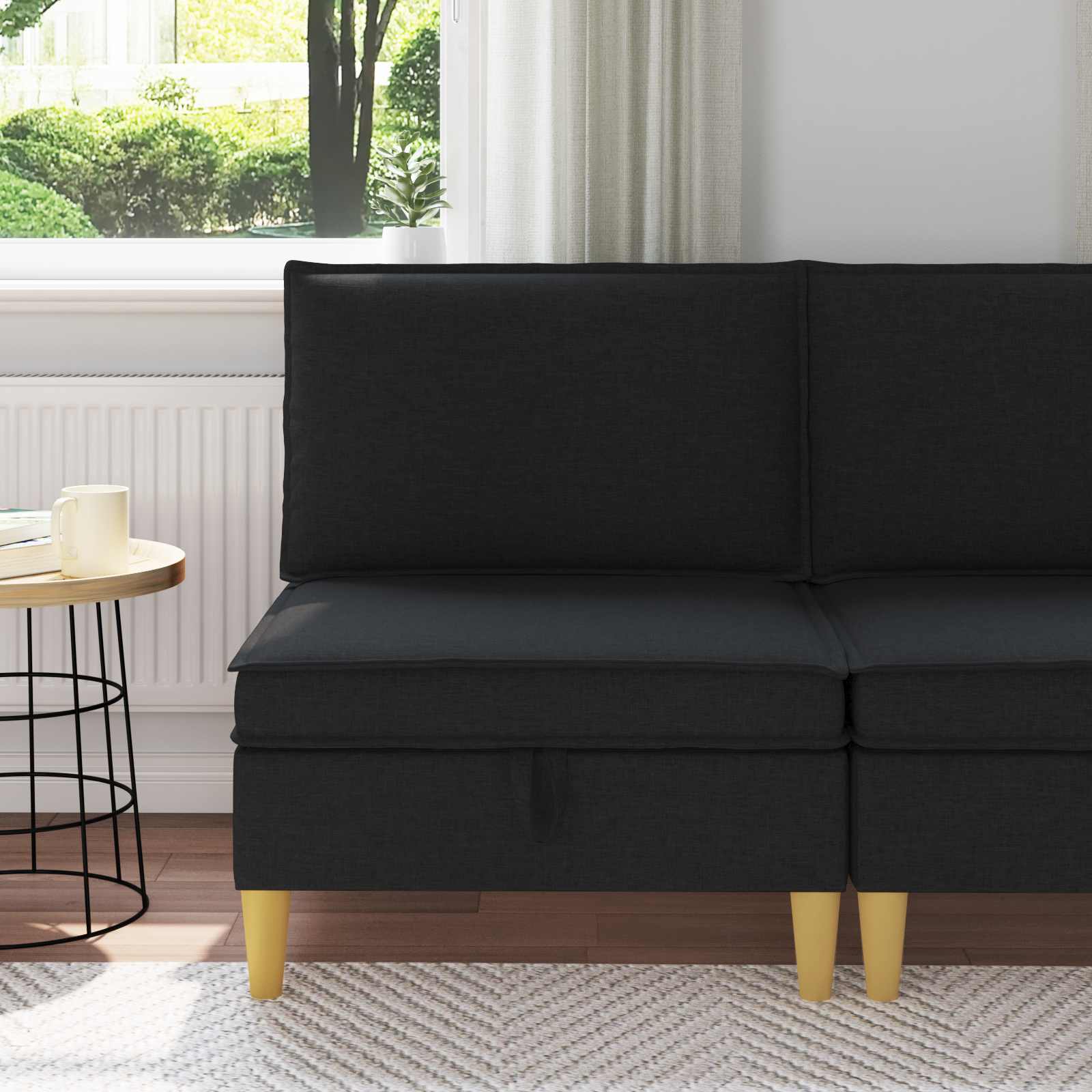 vidaXL Sofa z miejscem do przechowywania tkanina