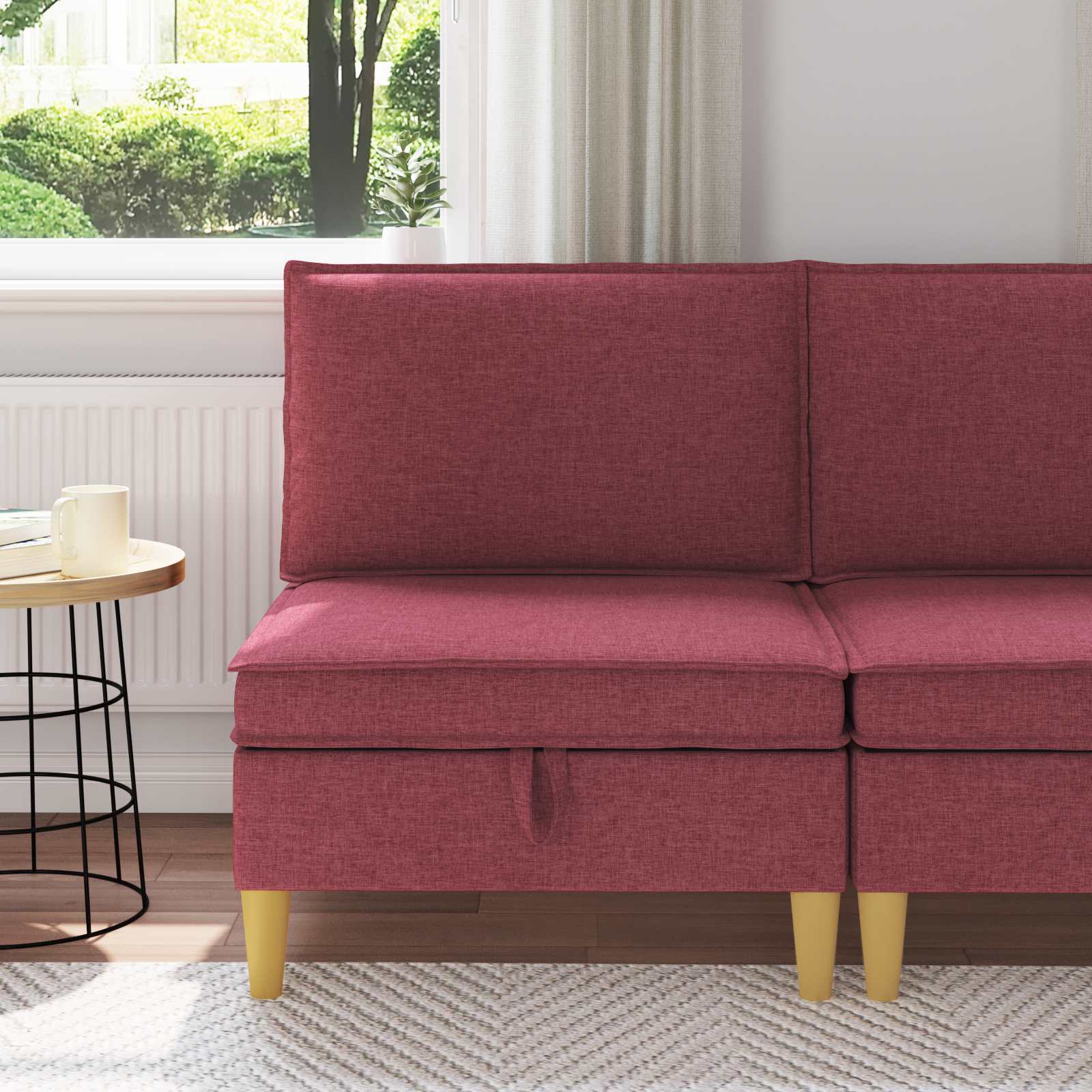 vidaXL Sofa z miejscem do przechowywania tkanina