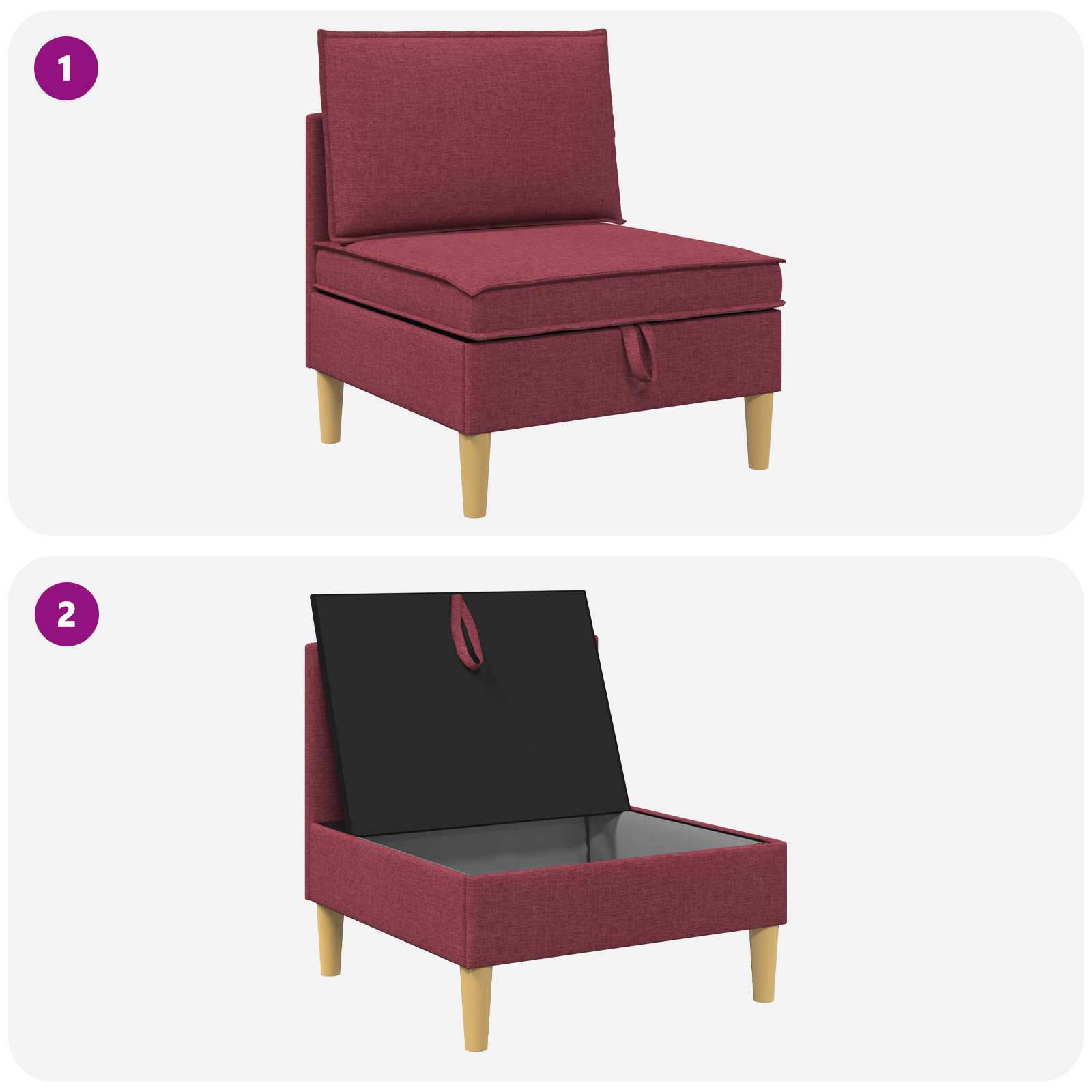 vidaXL Sofa z miejscem do przechowywania tkanina