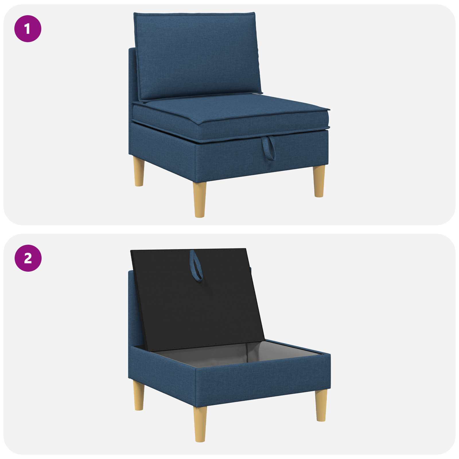 vidaXL Sofa z miejscem do przechowywania tkanina