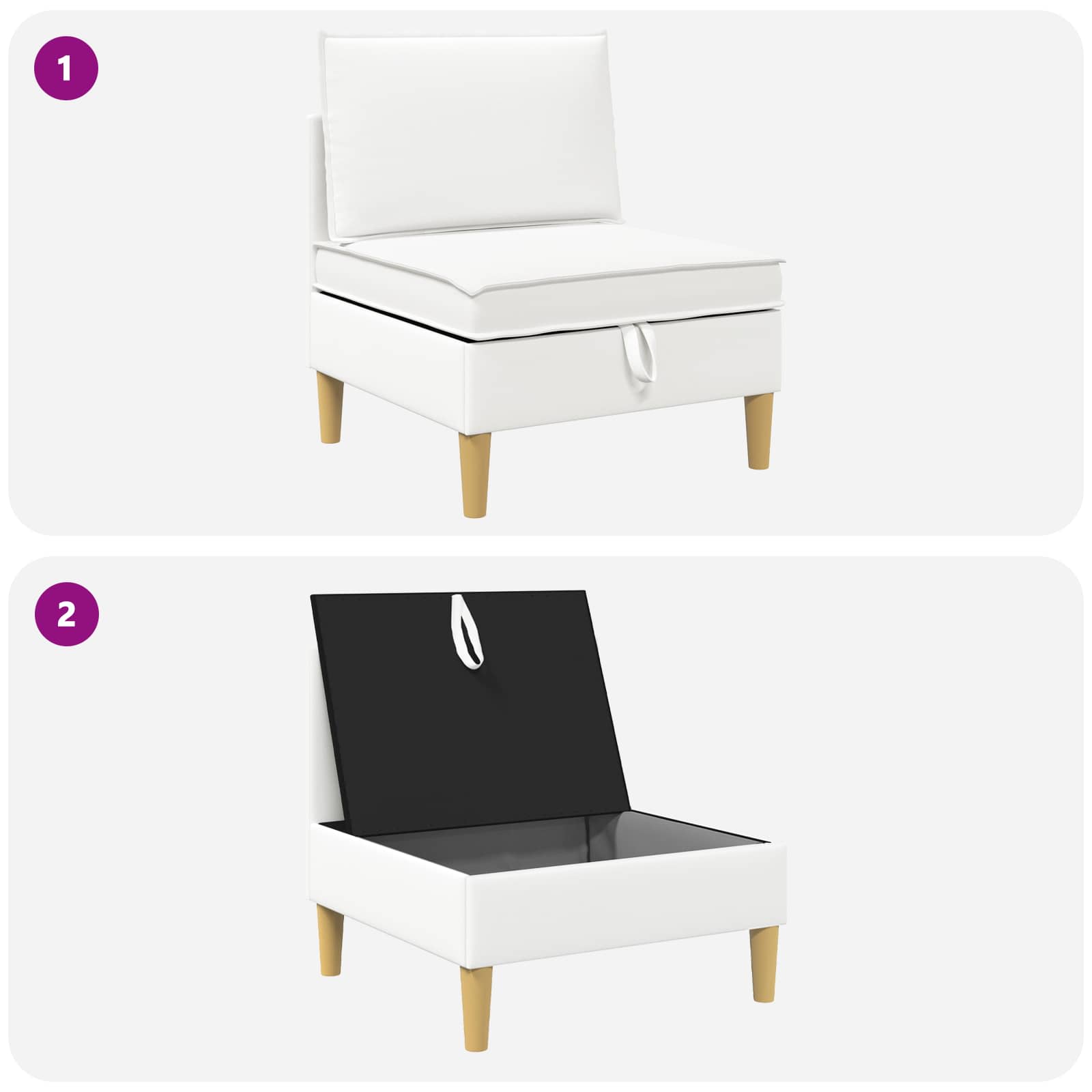 vidaXL Sofa z miejscem do przechowywania tkanina
