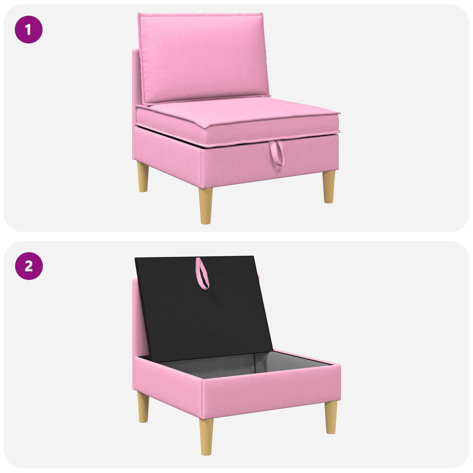 vidaXL Sofa z miejscem do przechowywania tkanina