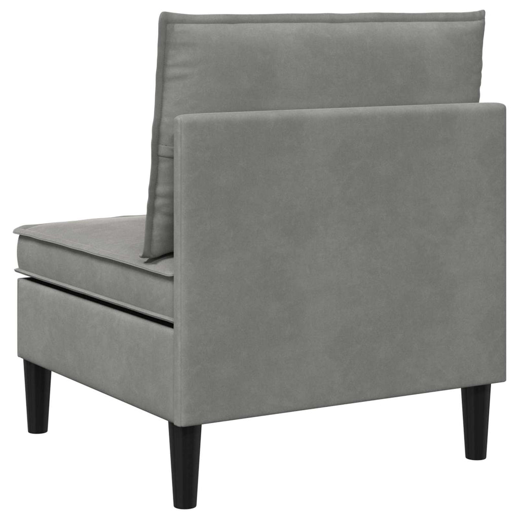 vidaXL Środkowa sofa z miejscem do przechowywania jasnoszary Welur