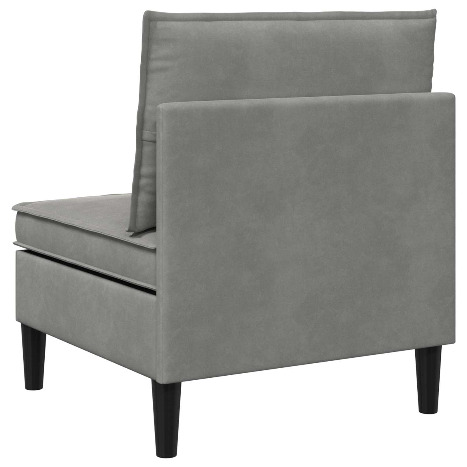 vidaXL Środkowa sofa z miejscem do przechowywania jasnoszary Welur