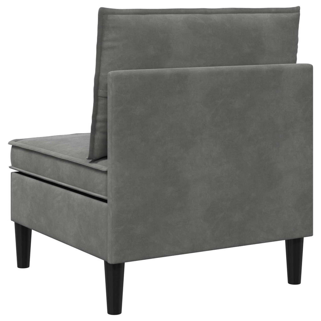 vidaXL Środkowa sofa z miejscem do przechowywania ciemnoszary Welur