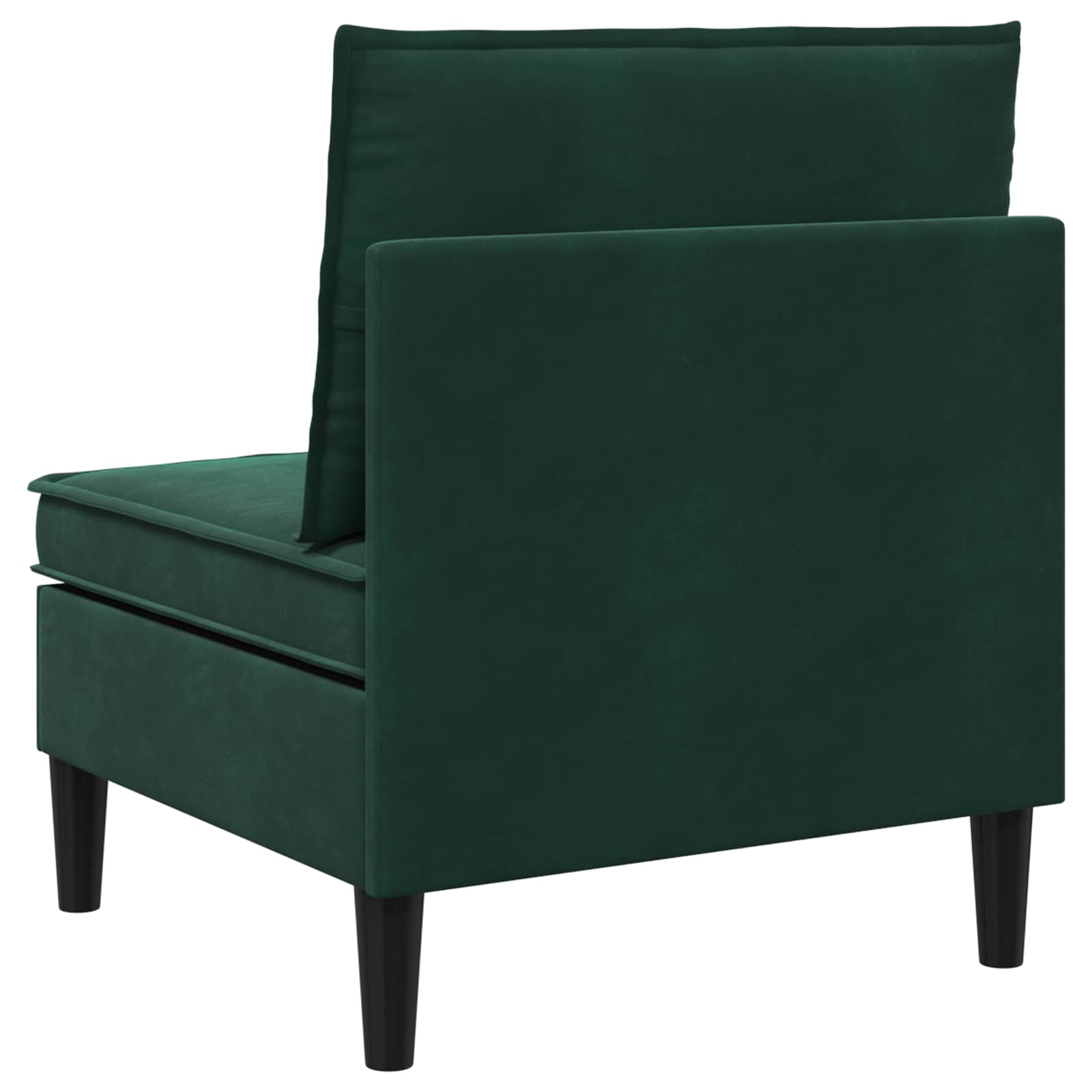 vidaXL Środkowa sofa z miejscem do przechowywania Ciemnozielony Welur