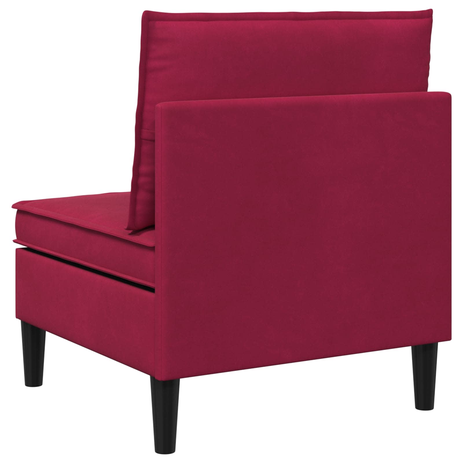 vidaXL Środkowa sofa z miejscem do przechowywania Czerwone wino Welur