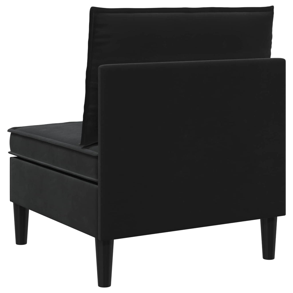 vidaXL Środkowa sofa z miejscem do przechowywania Czarny Welur