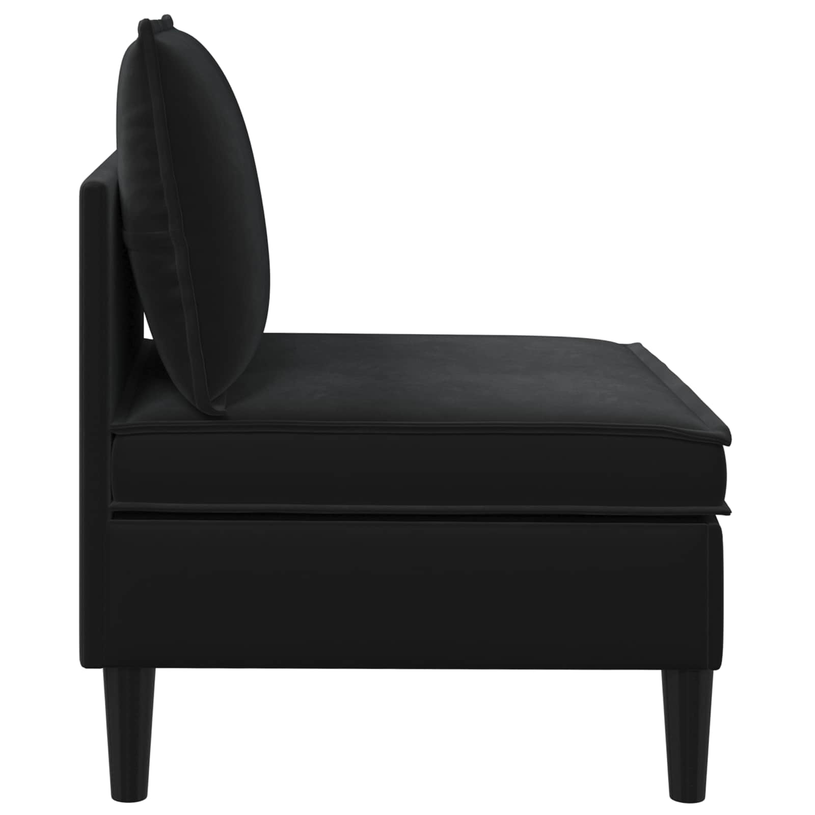 vidaXL Środkowa sofa z miejscem do przechowywania Czarny Welur