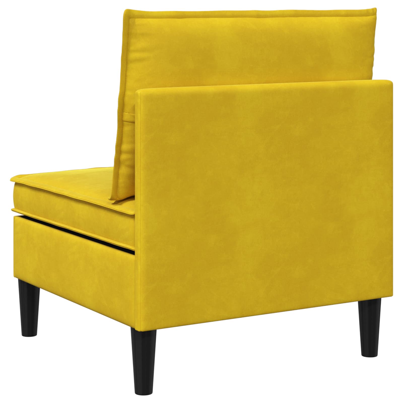 vidaXL Środkowa sofa z miejscem do przechowywania żółty Welur