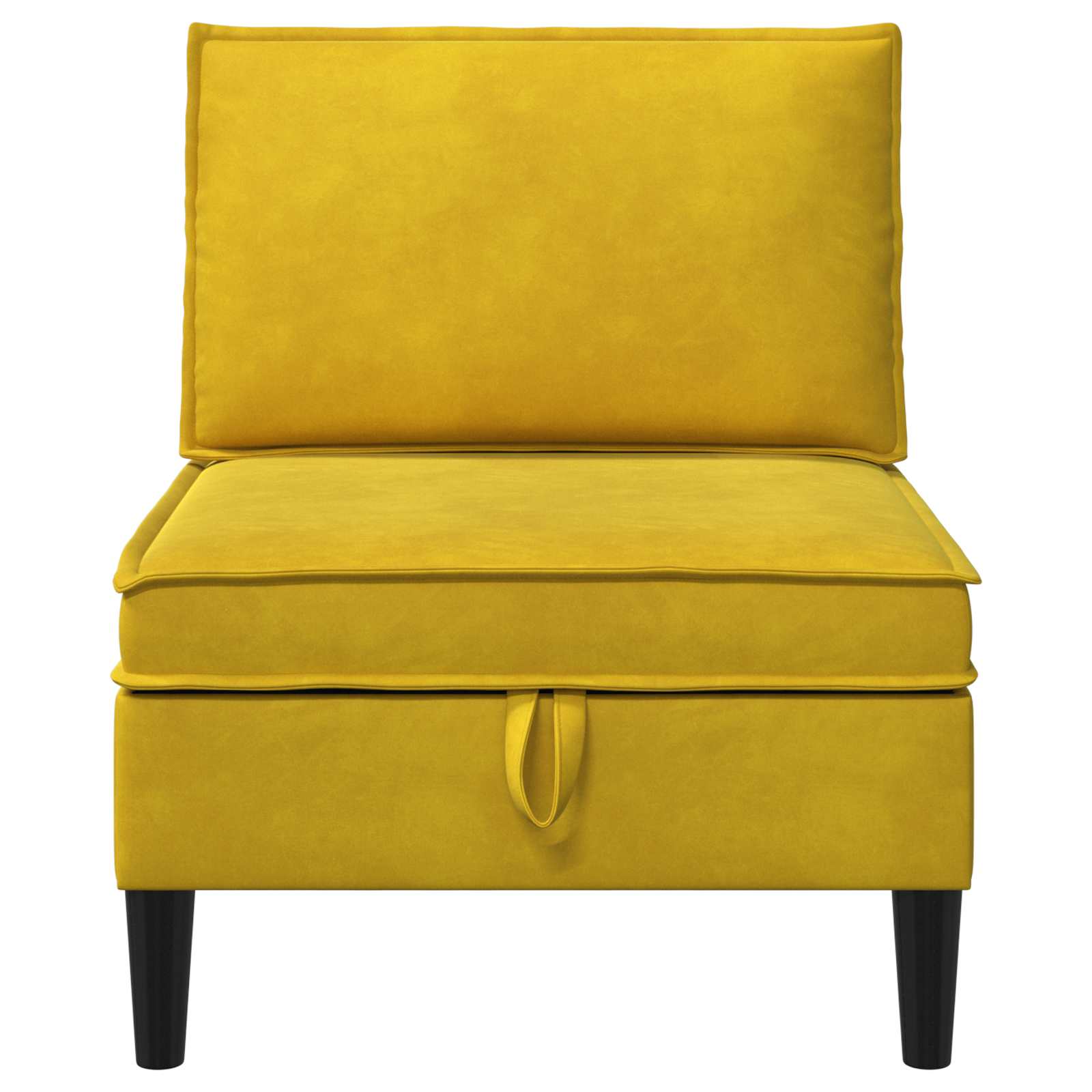vidaXL Środkowa sofa z miejscem do przechowywania żółty Welur