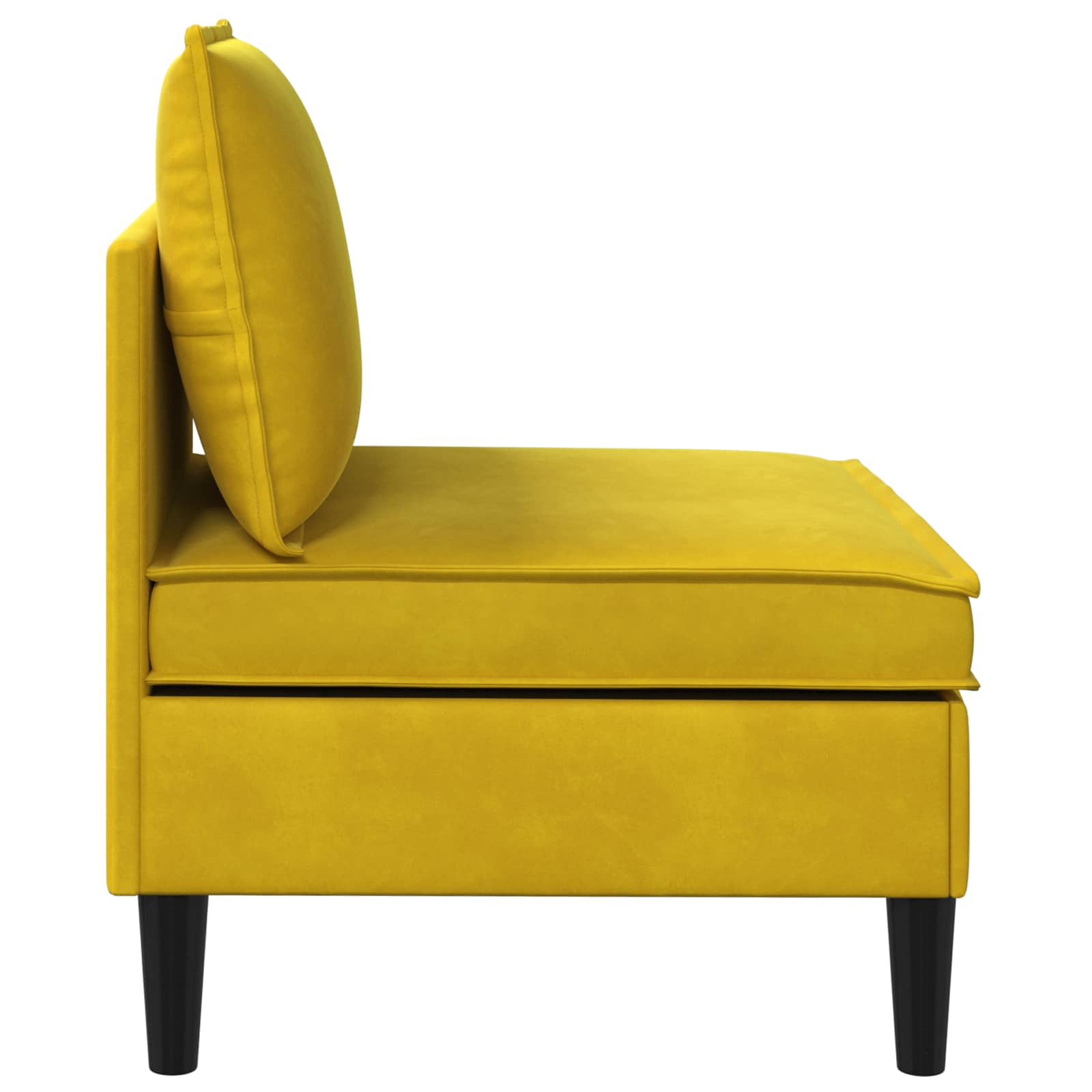 vidaXL Środkowa sofa z miejscem do przechowywania żółty Welur