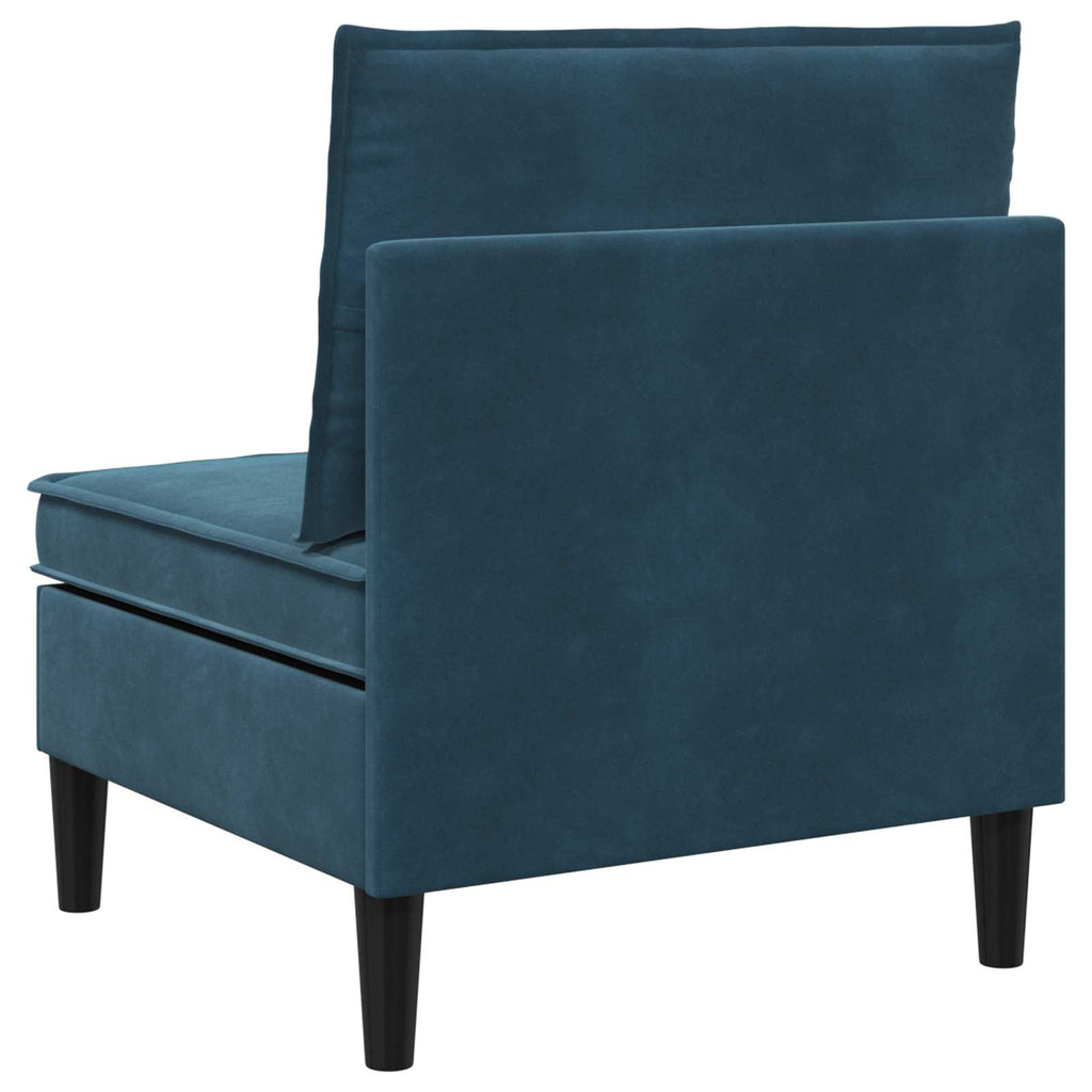 vidaXL Środkowa sofa z miejscem do przechowywania niebieski Welur