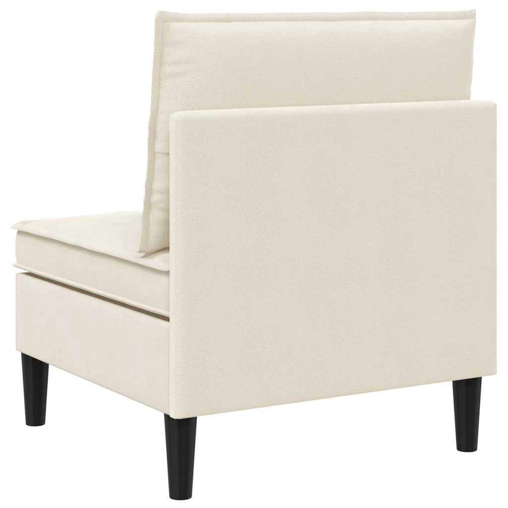 vidaXL Środkowa Sofa z Przechowywaniem kremowy Welur