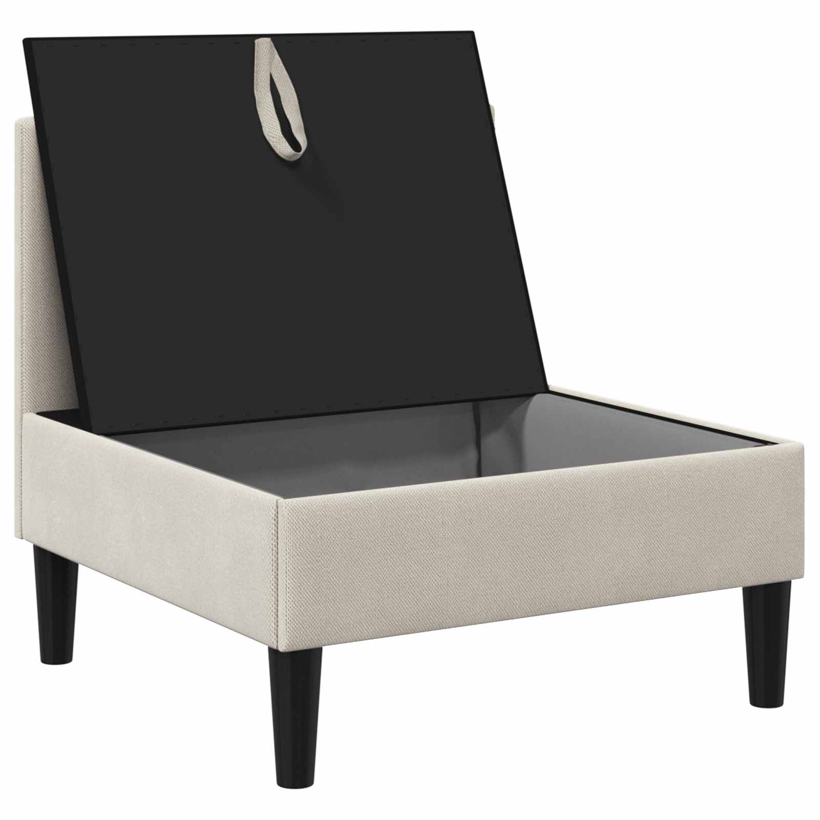 vidaXL Środkowa Sofa z Przechowywaniem Owies Welur