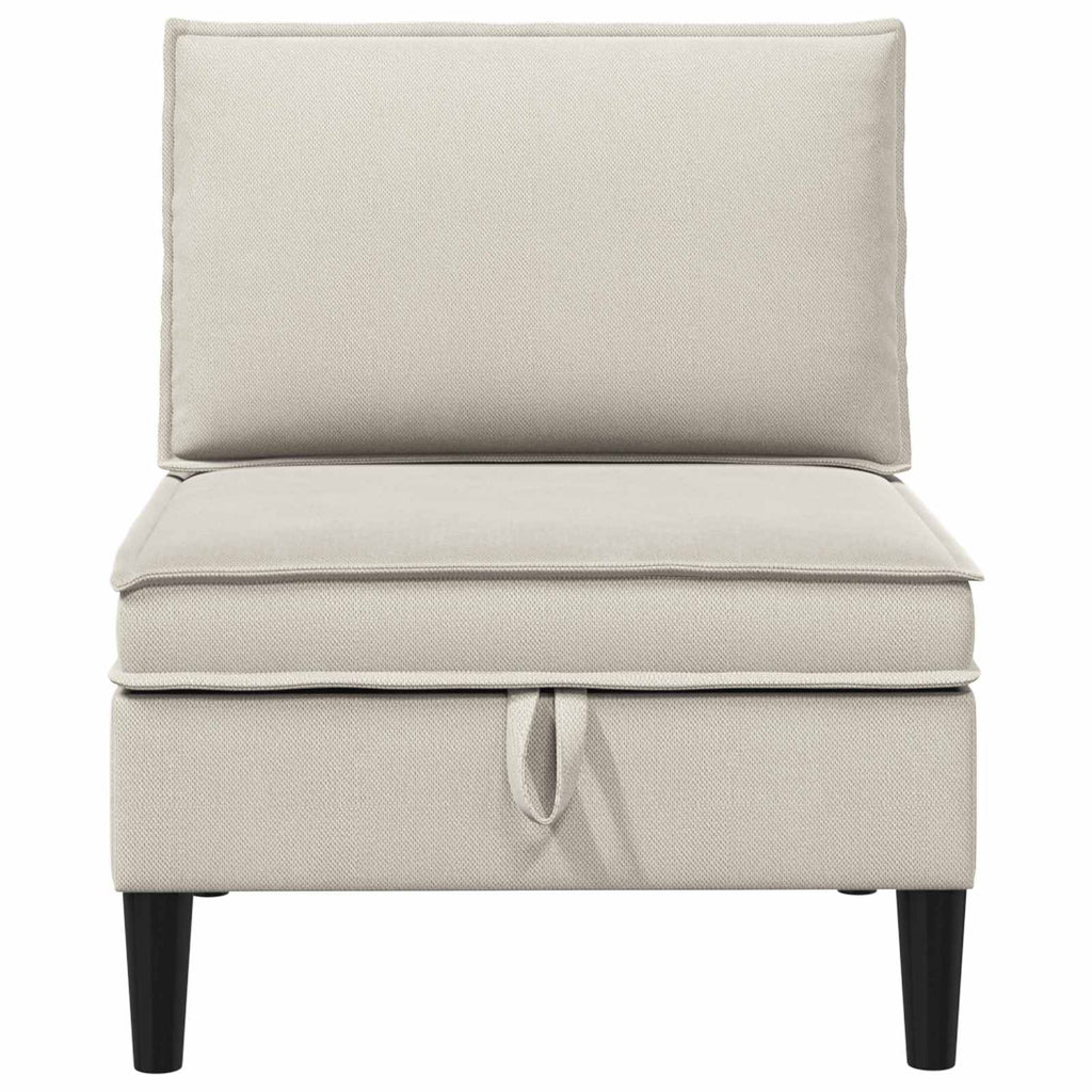 vidaXL Środkowa Sofa z Przechowywaniem Owies Welur