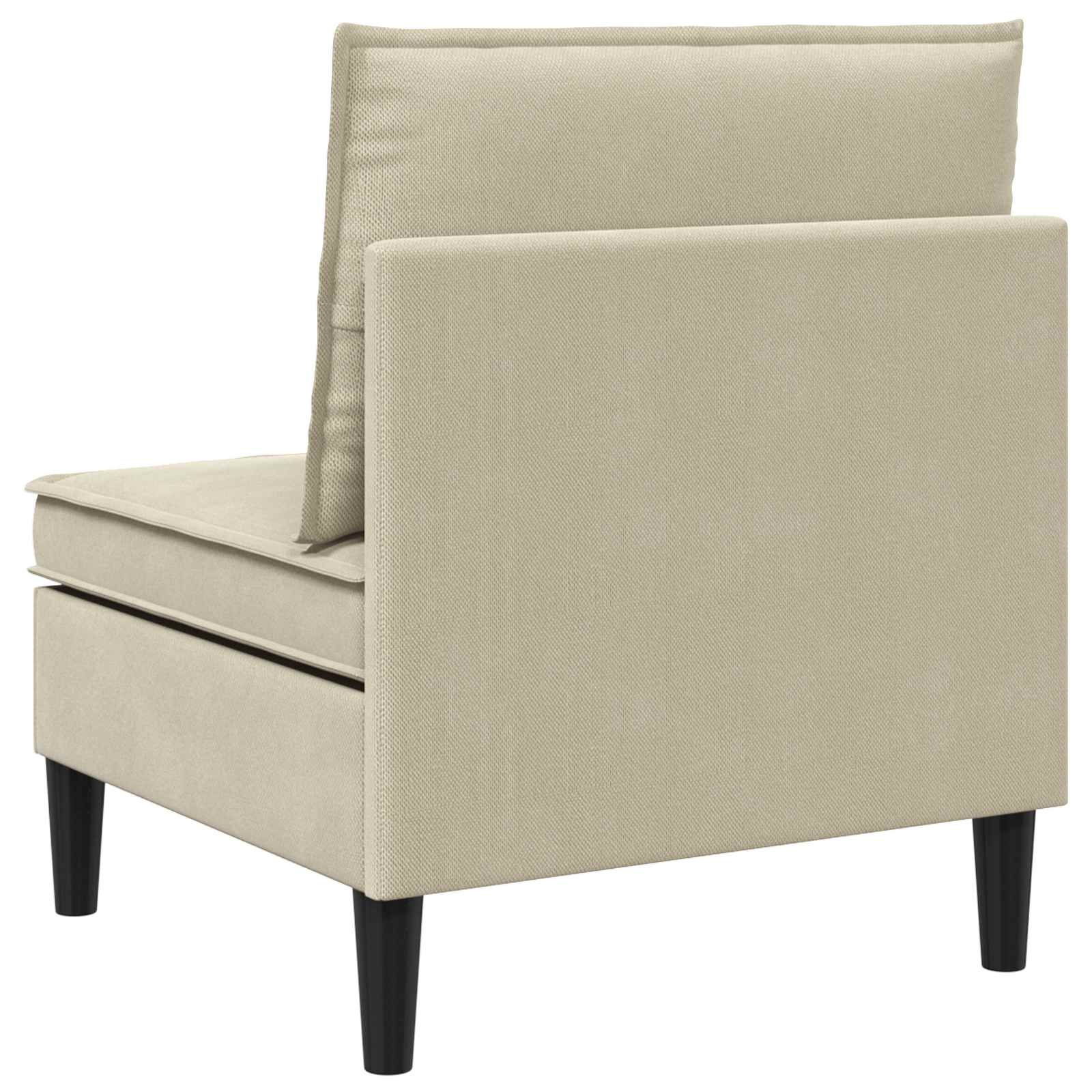 vidaXL Środkowa Sofa z Przechowywaniem piaskowy Welur