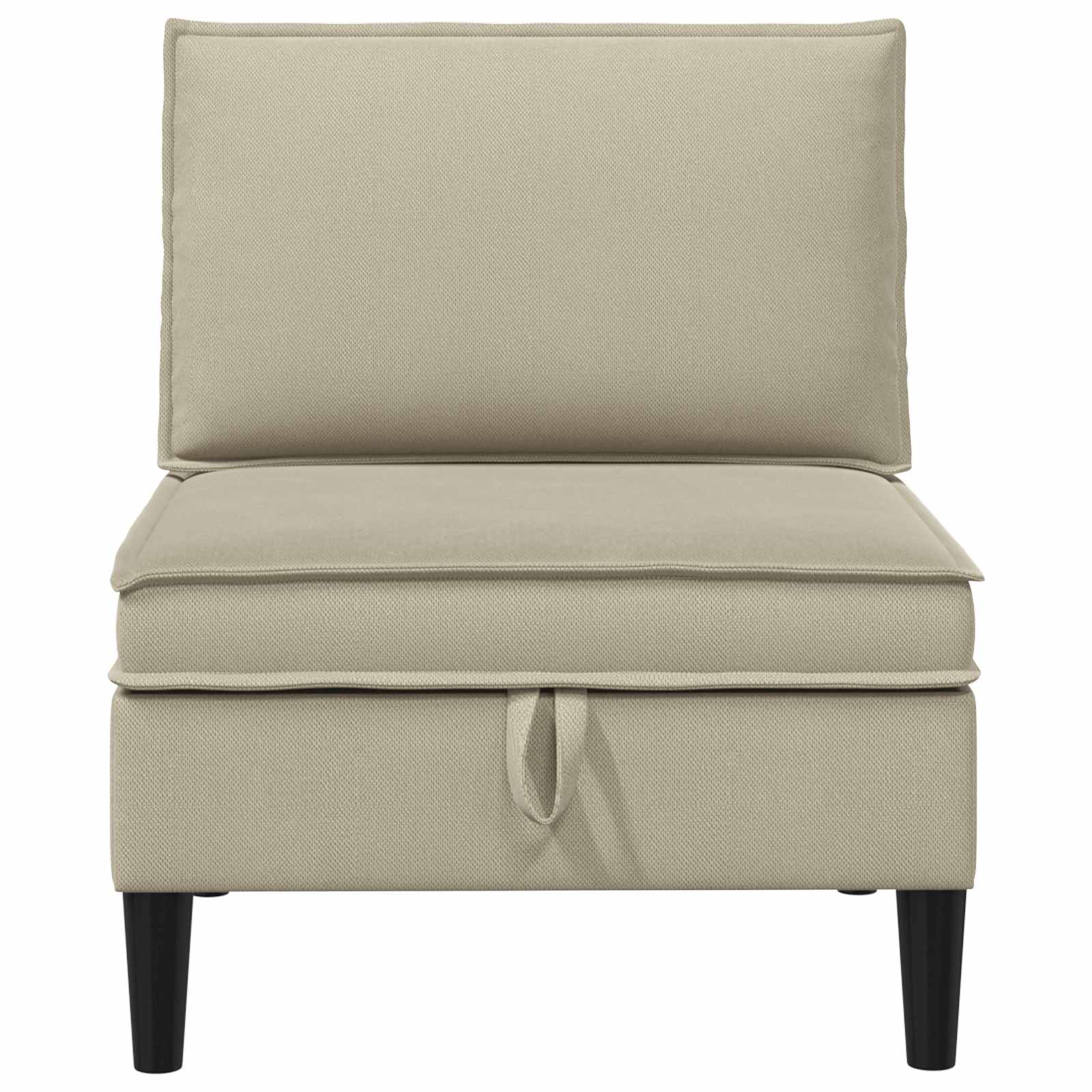 vidaXL Środkowa Sofa z Przechowywaniem piaskowy Welur