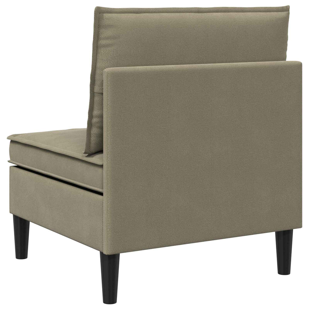 vidaXL Środkowa Sofa z Przechowywaniem Khaki Welur