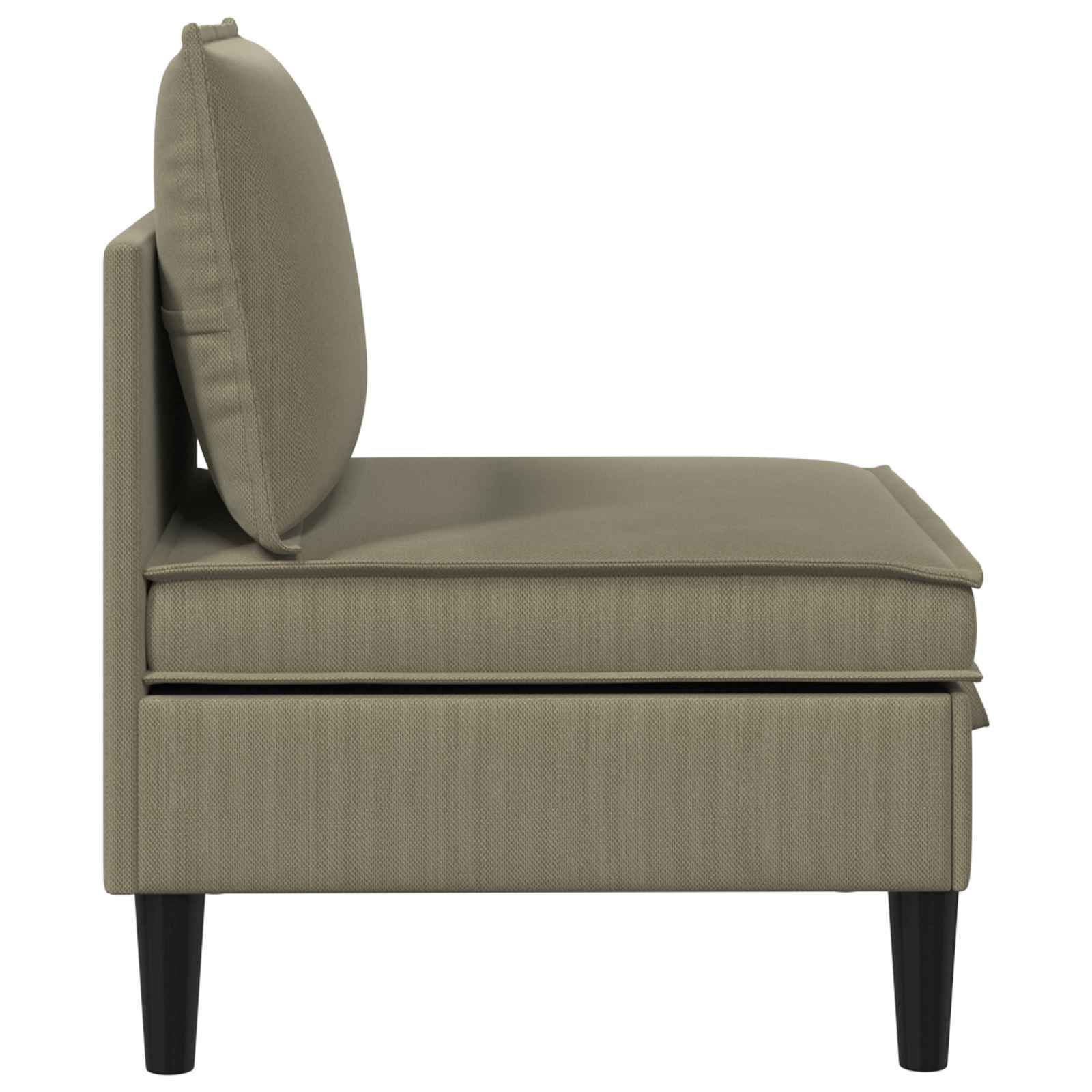 vidaXL Środkowa Sofa z Przechowywaniem Khaki Welur