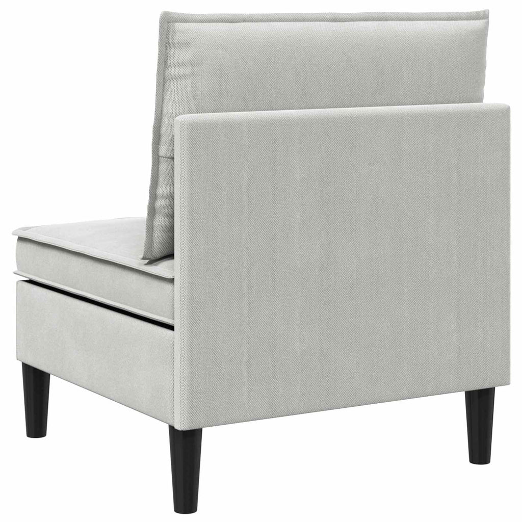 vidaXL Środkowa Sofa z Przechowywaniem jasnoszary Welur
