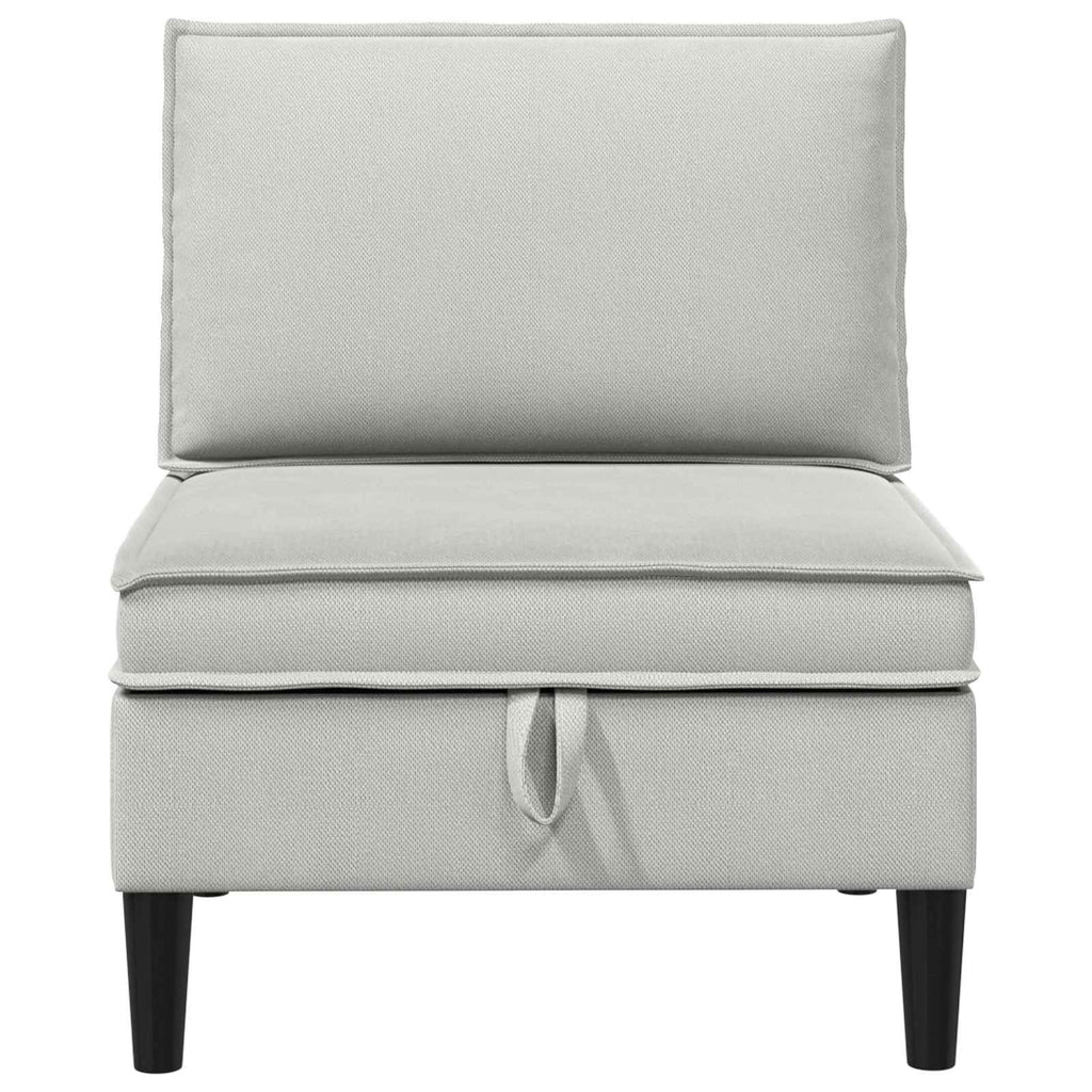 vidaXL Środkowa Sofa z Przechowywaniem jasnoszary Welur