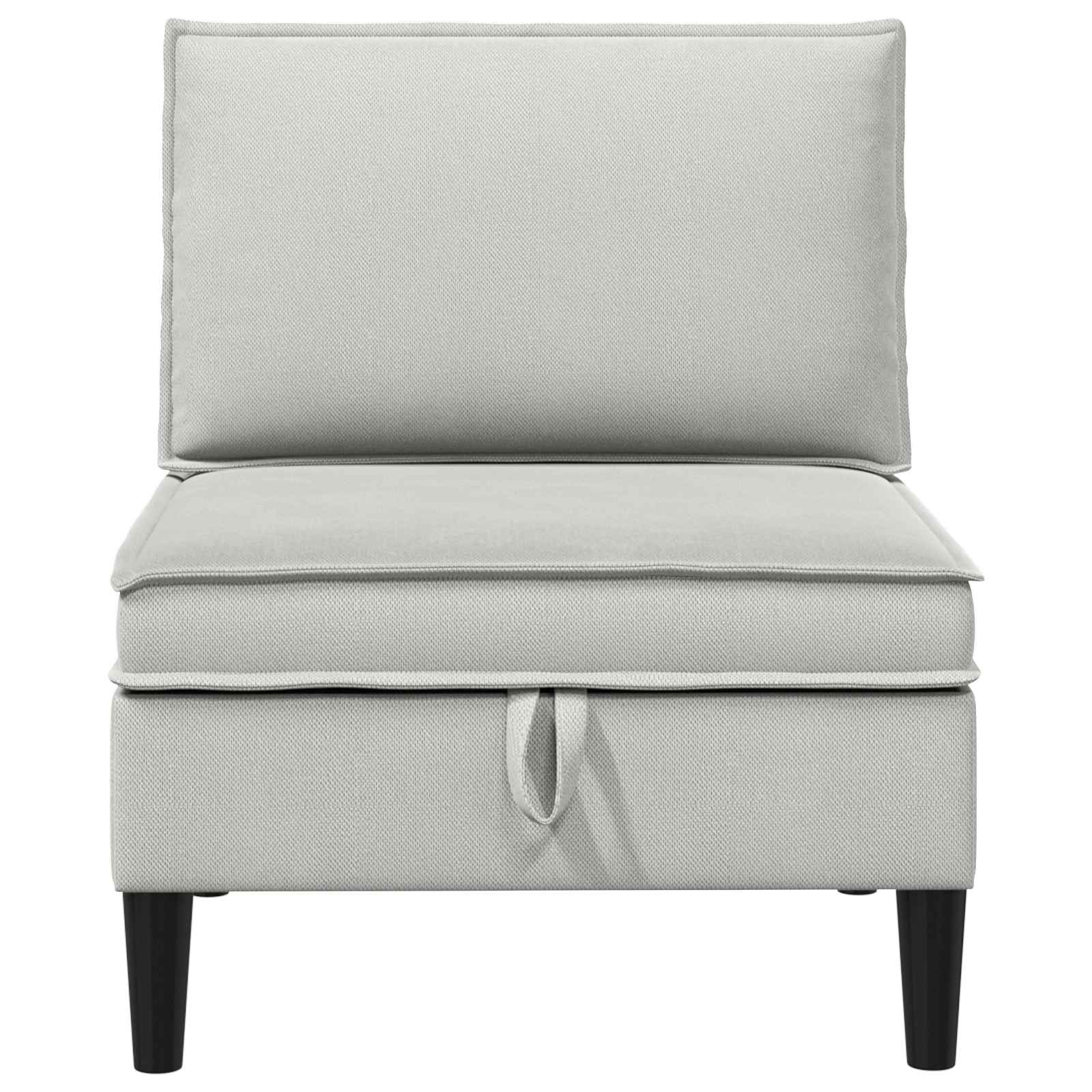 vidaXL Środkowa Sofa z Przechowywaniem jasnoszary Welur
