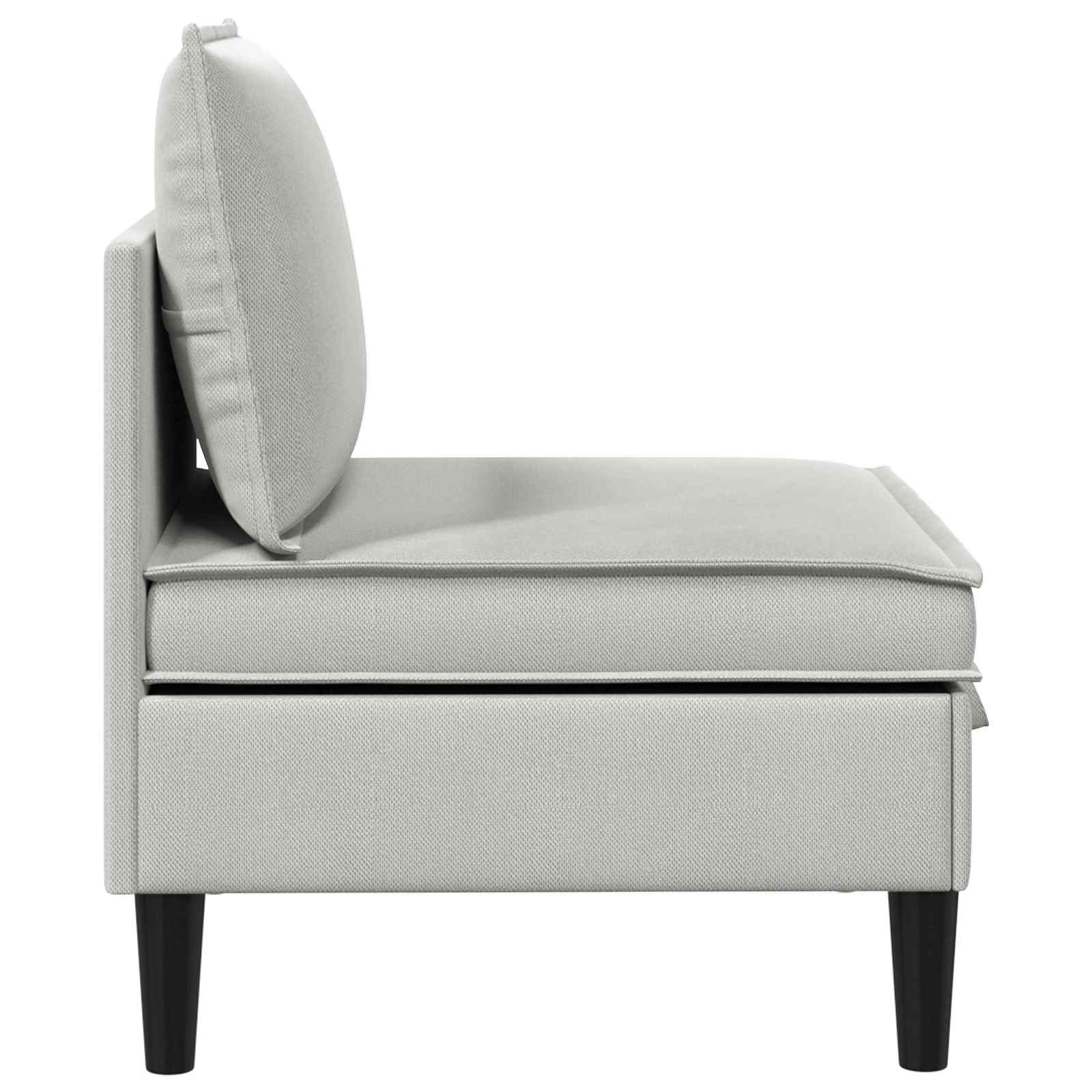 vidaXL Środkowa Sofa z Przechowywaniem jasnoszary Welur