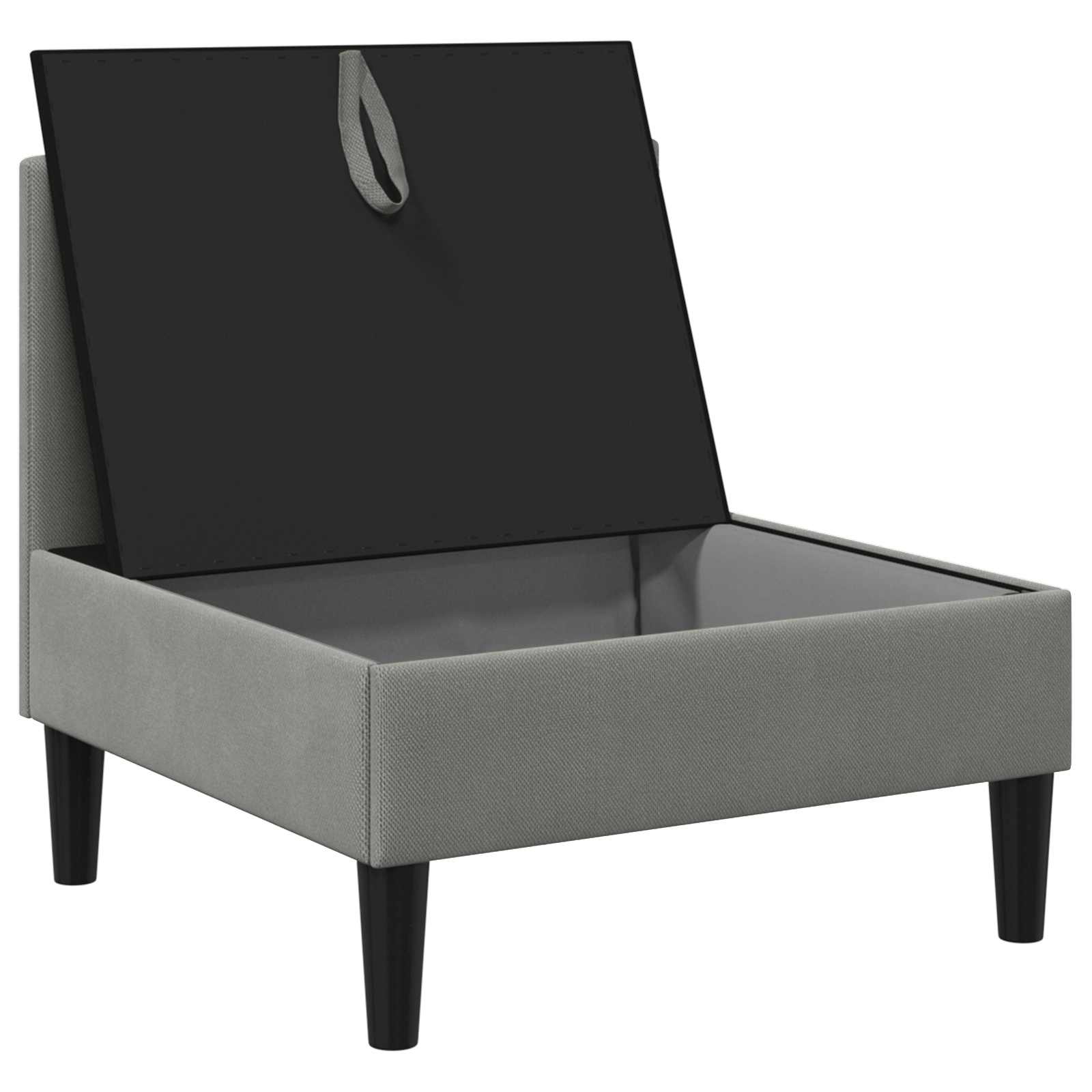 vidaXL Środkowa Sofa z Przechowywaniem ciemnoszary Welur