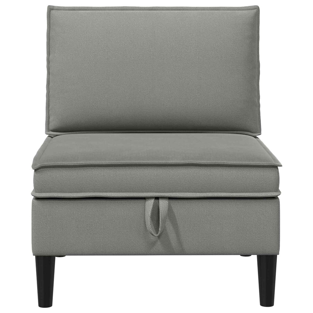 vidaXL Środkowa Sofa z Przechowywaniem ciemnoszary Welur