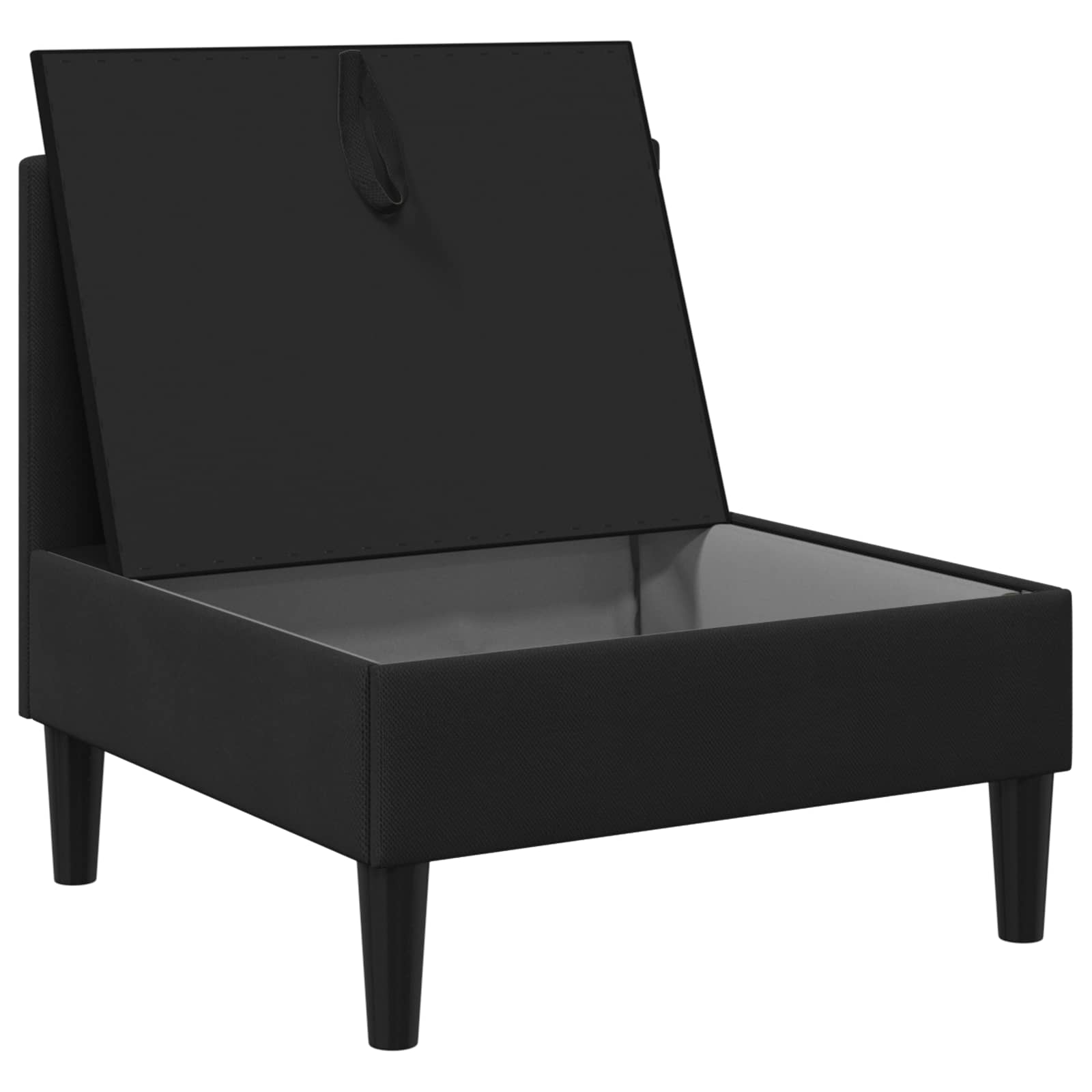 vidaXL Środkowa Sofa z Przechowywaniem Czarny Welur