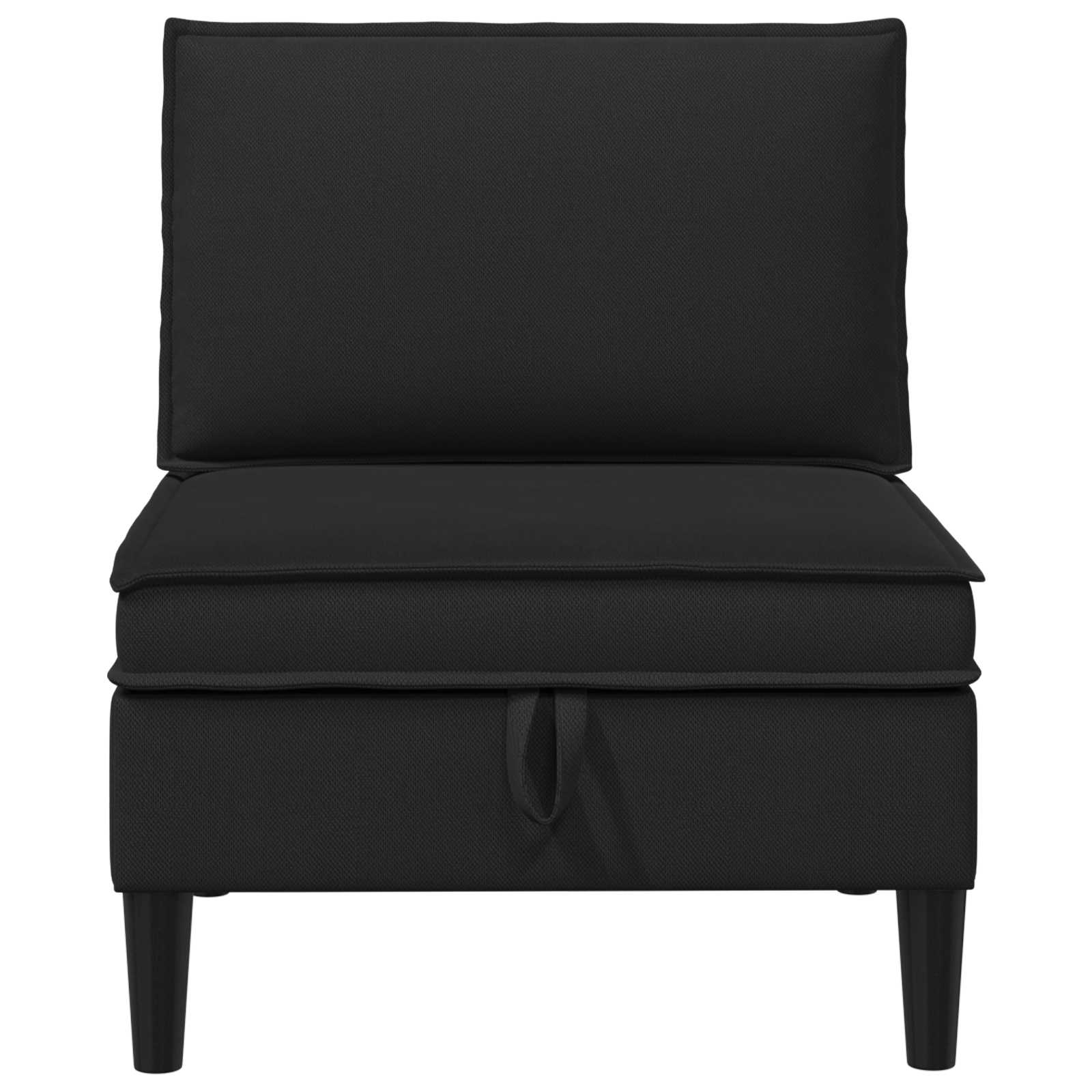 vidaXL Środkowa Sofa z Przechowywaniem Czarny Welur