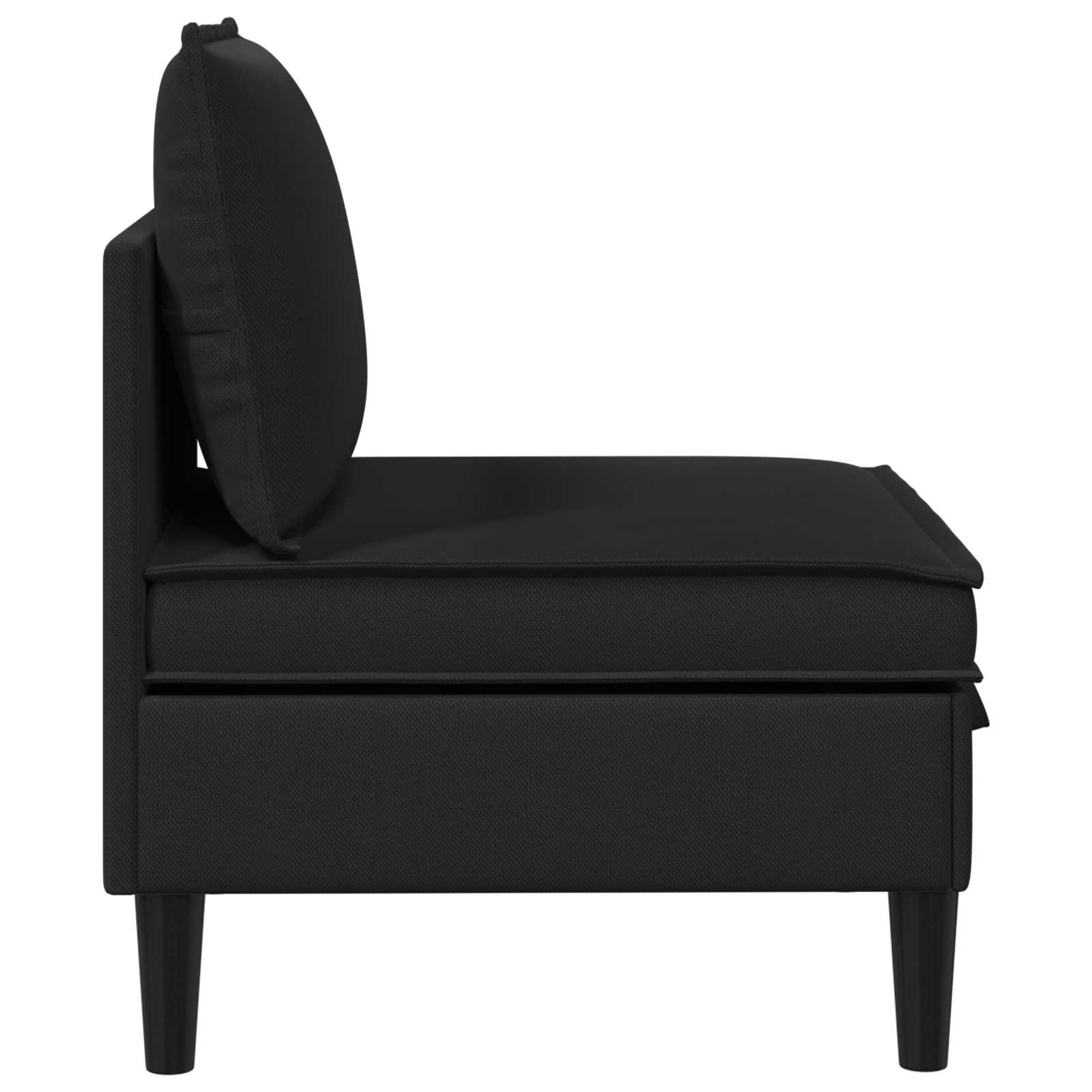 vidaXL Środkowa Sofa z Przechowywaniem Czarny Welur