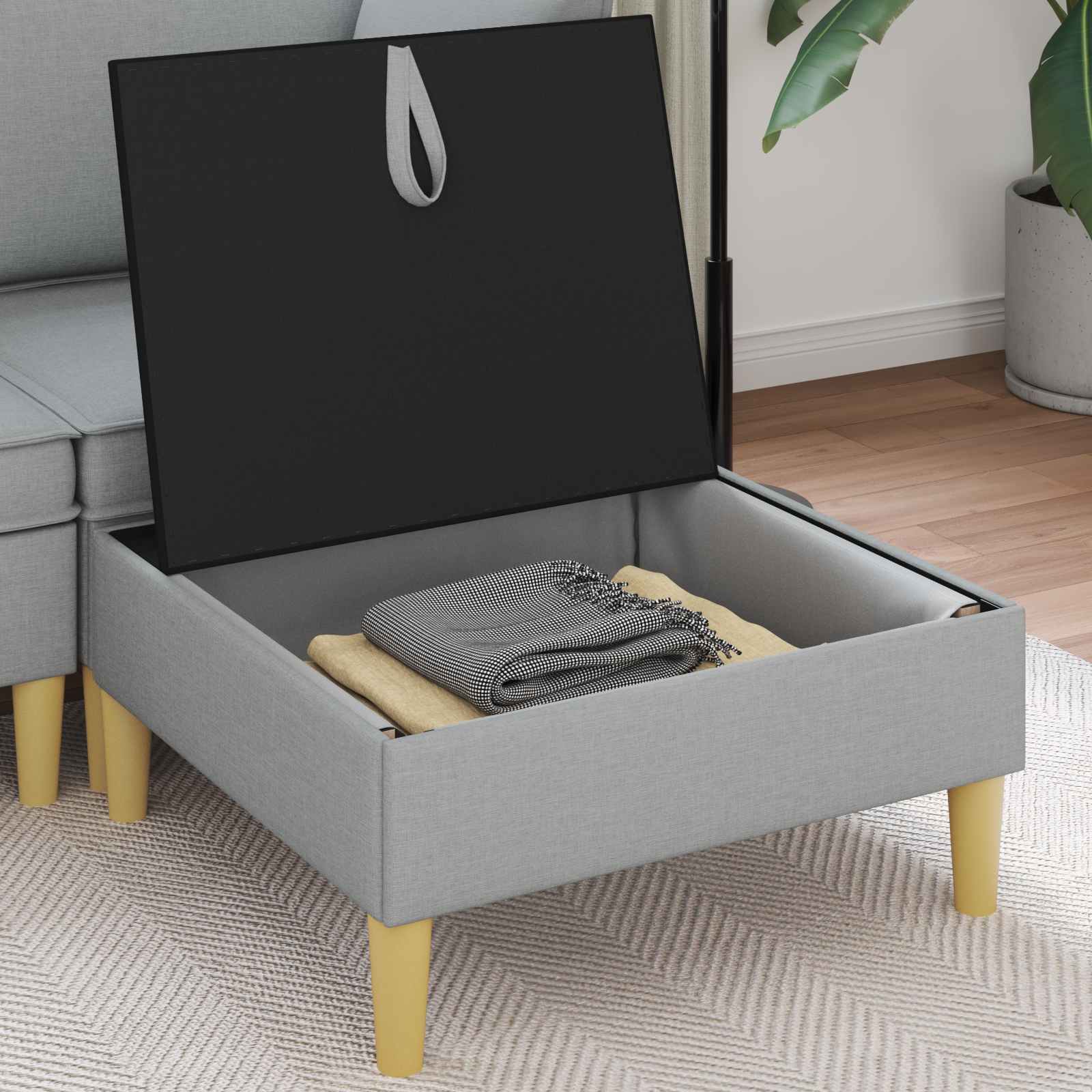 vidaXL Sofa z miejscem do przechowywania tkanina
