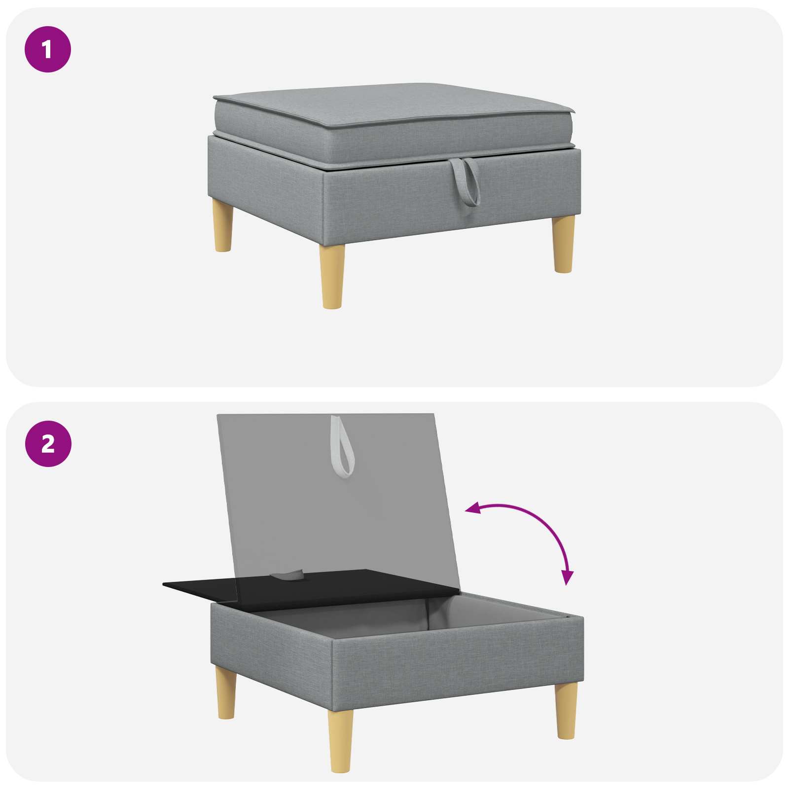 vidaXL Sofa z miejscem do przechowywania tkanina