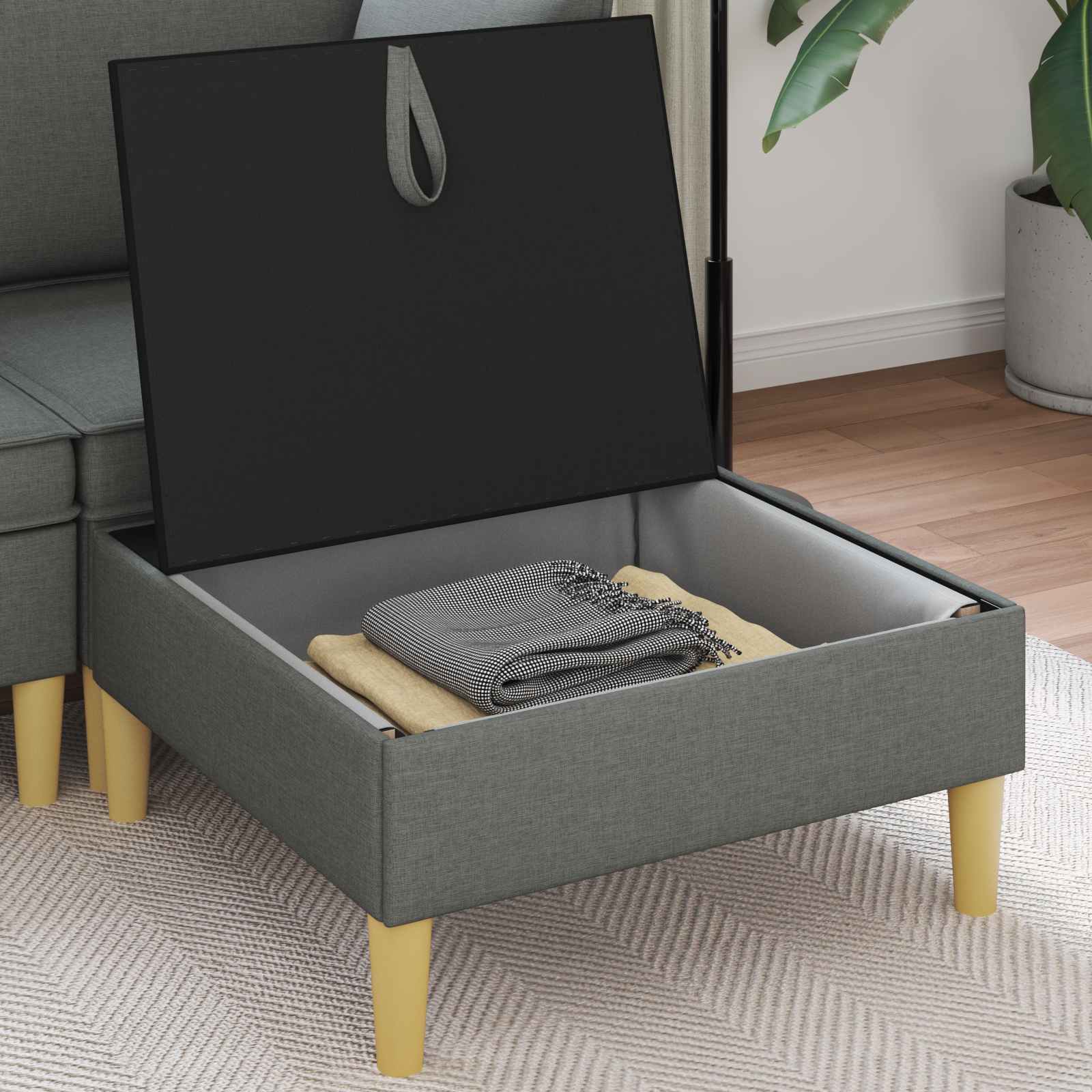 vidaXL Sofa z miejscem do przechowywania tkanina
