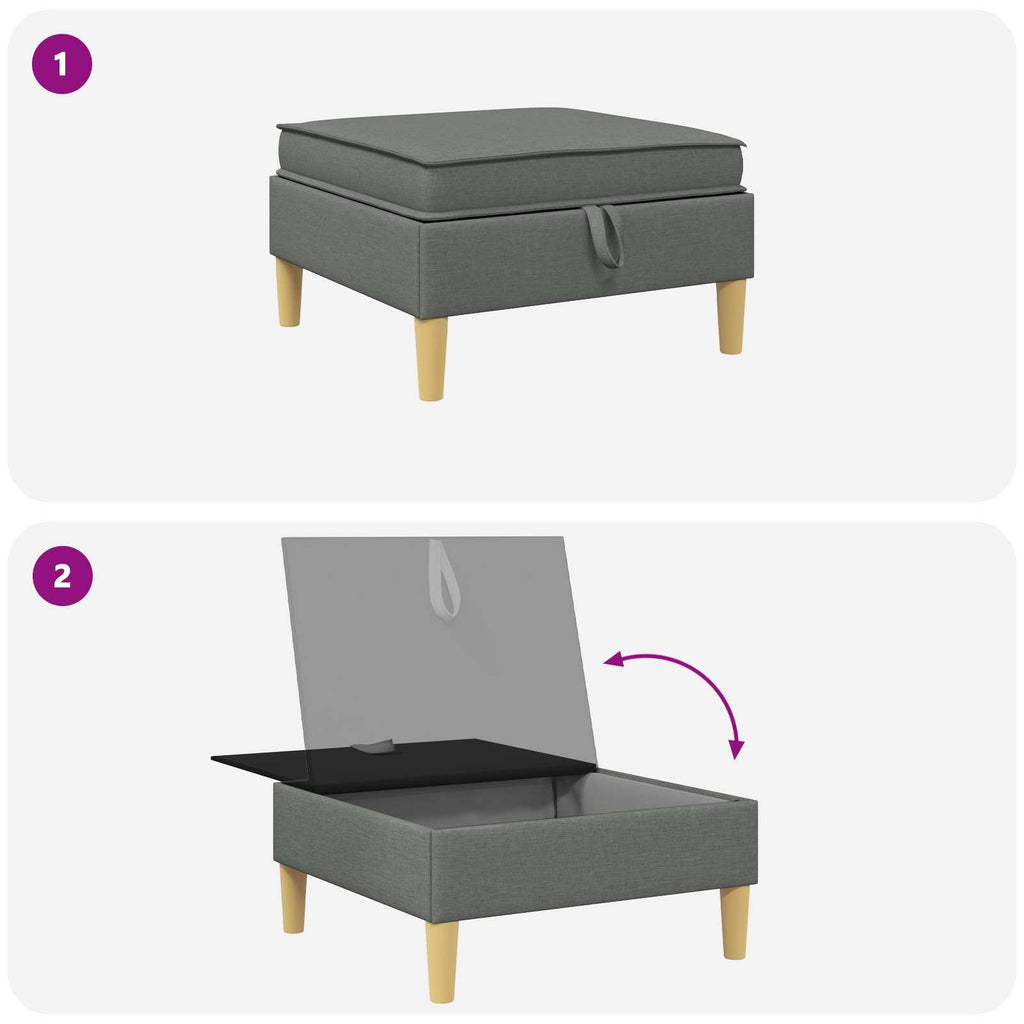 vidaXL Sofa z miejscem do przechowywania tkanina