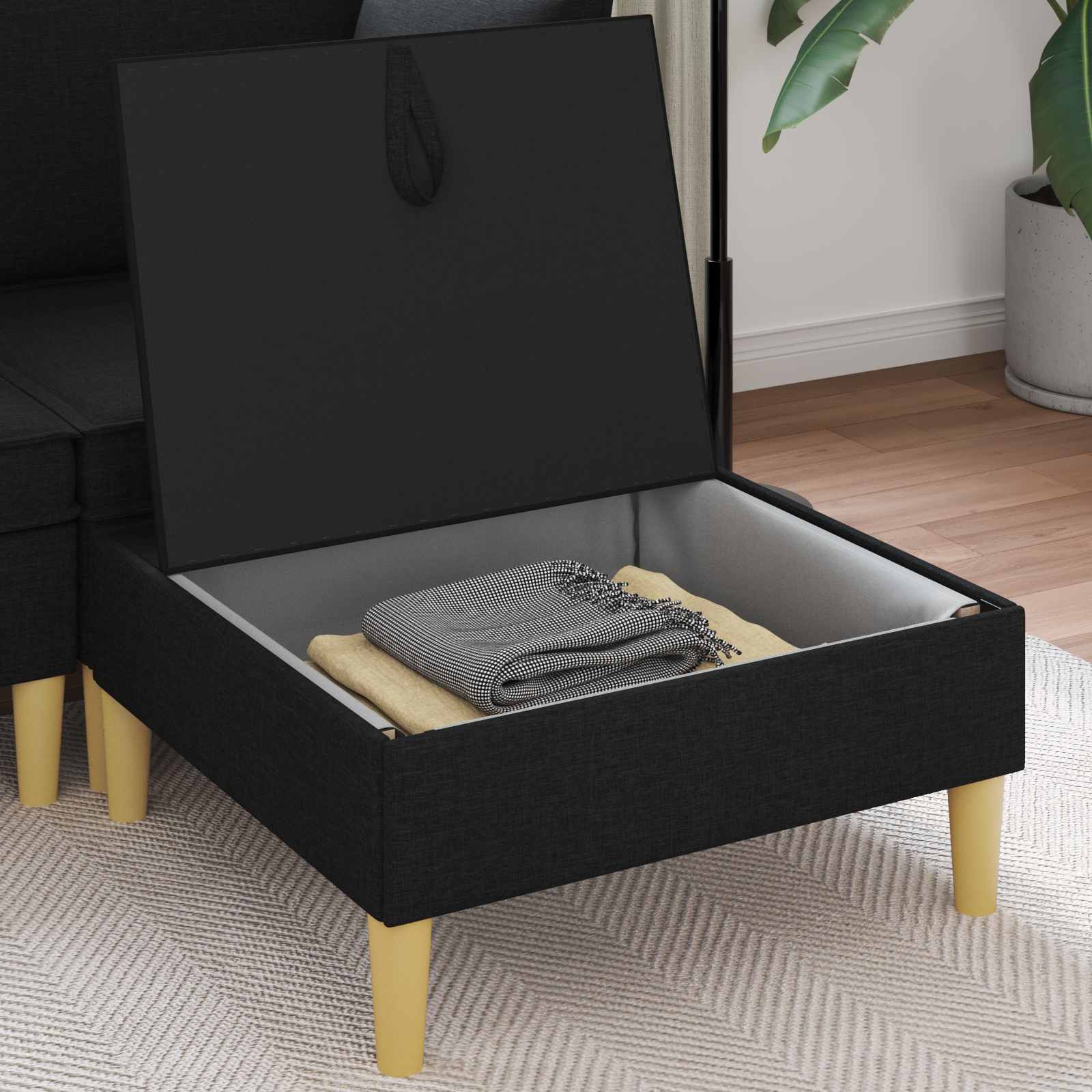 vidaXL Sofa z miejscem do przechowywania tkanina