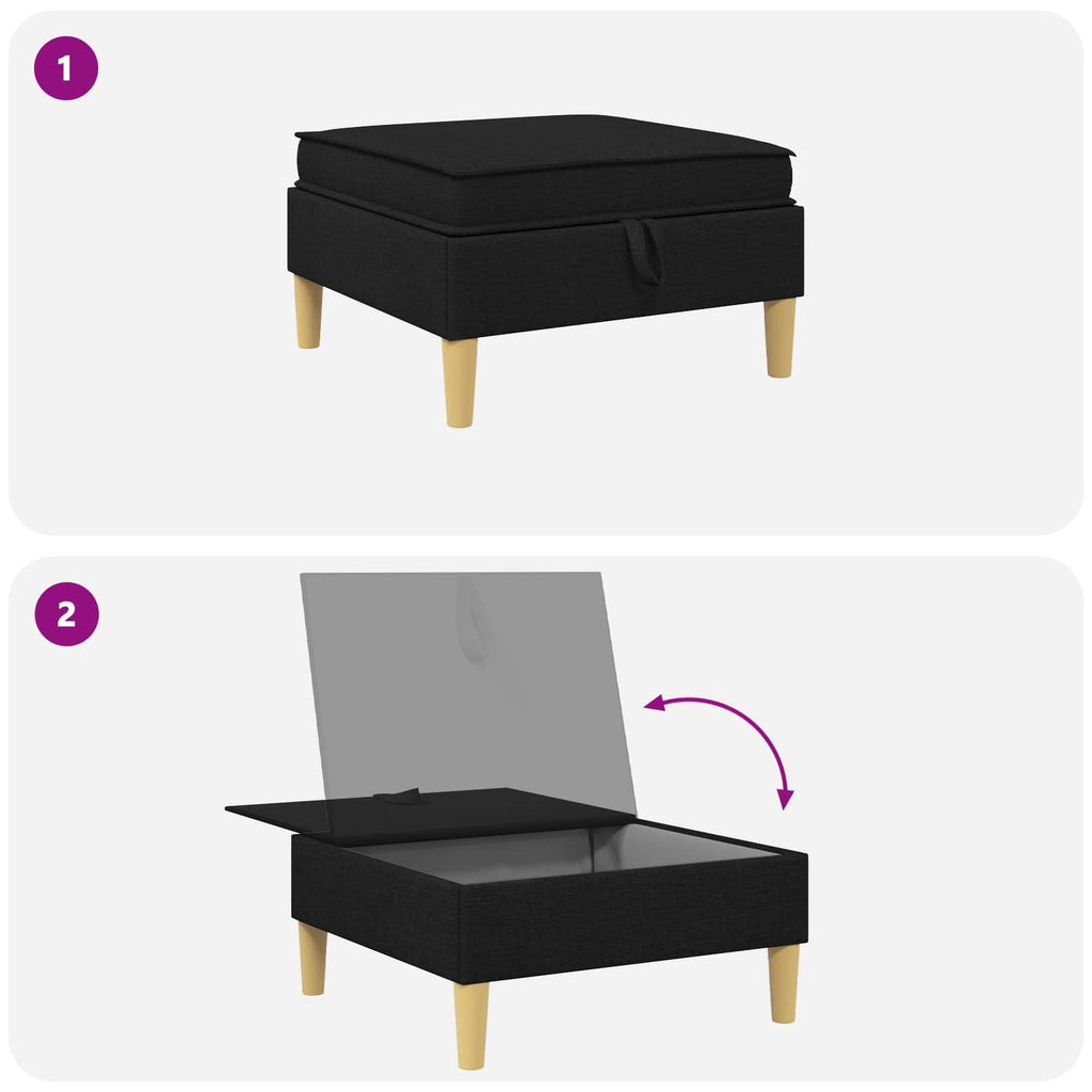 vidaXL Sofa z miejscem do przechowywania tkanina