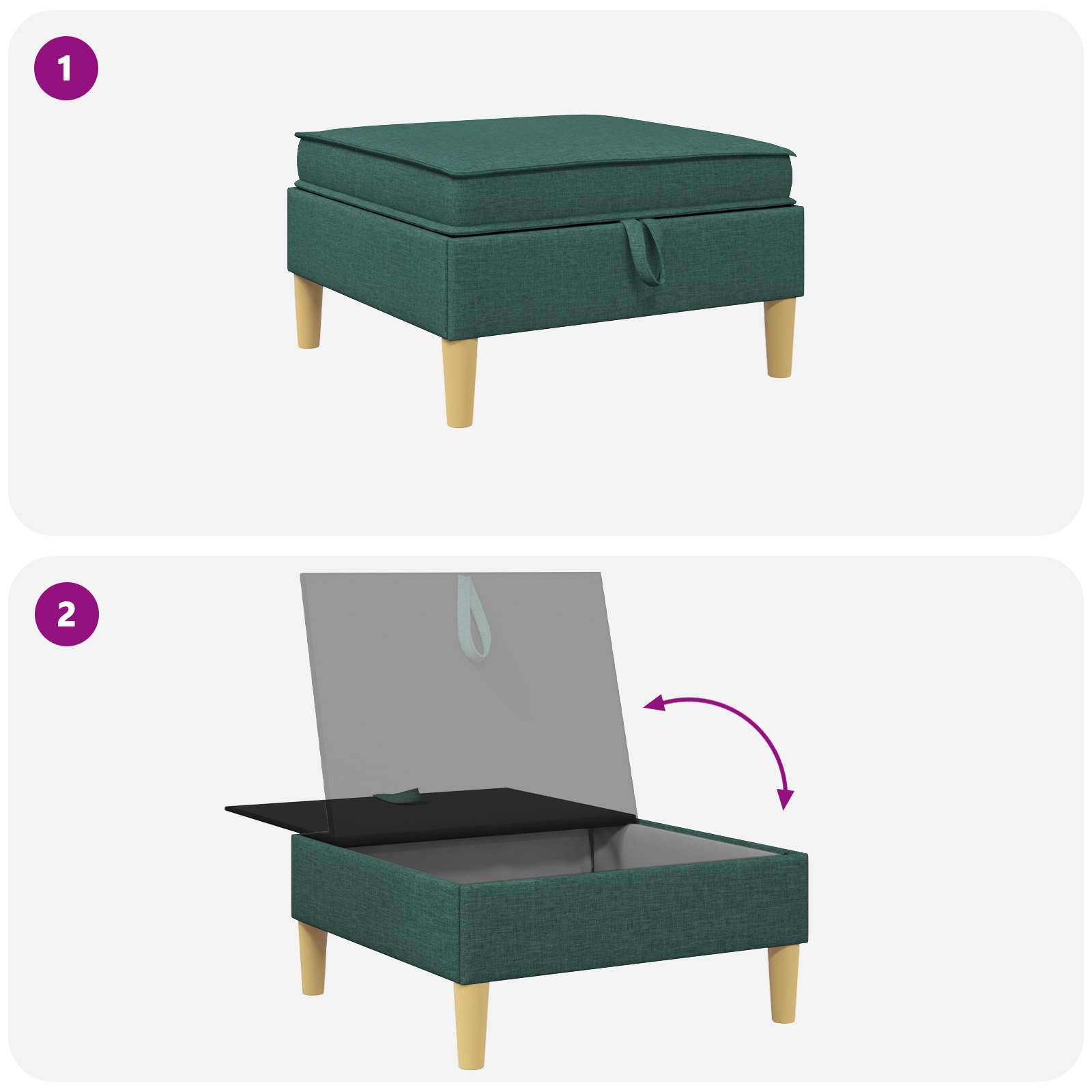 vidaXL Sofa z miejscem do przechowywania tkanina