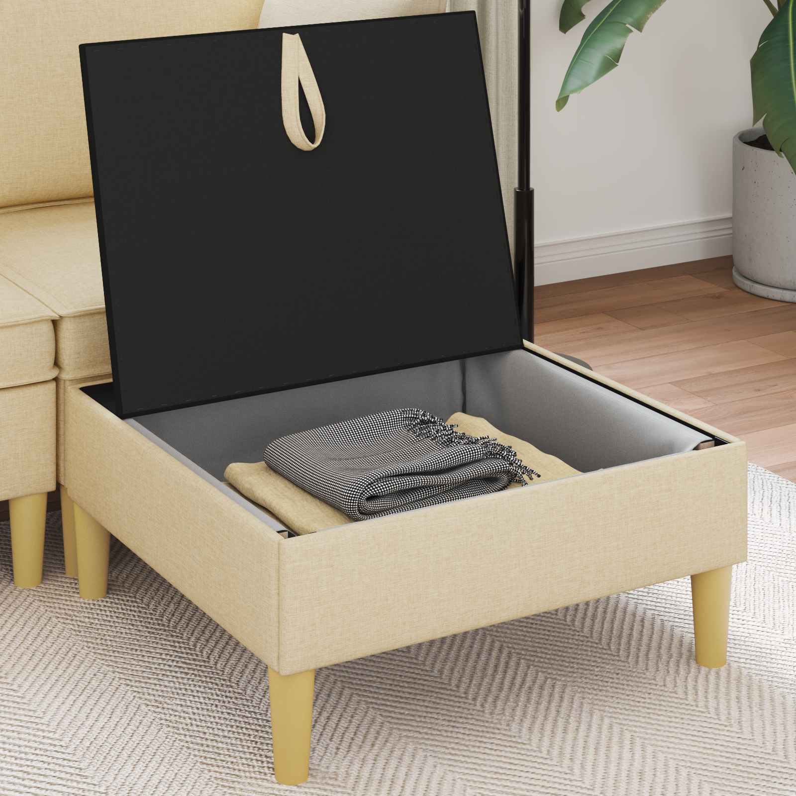 vidaXL Sofa z miejscem do przechowywania tkanina