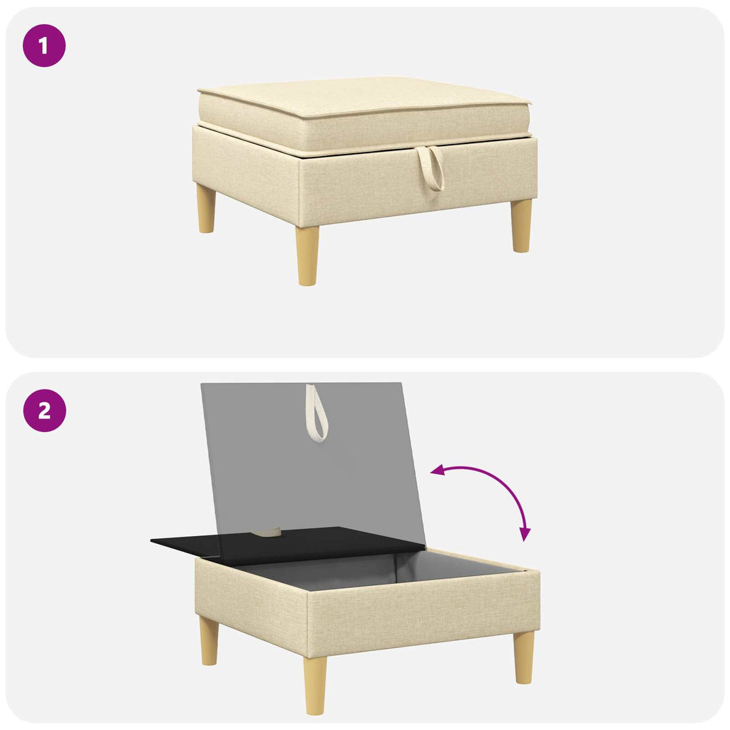 vidaXL Sofa z miejscem do przechowywania tkanina