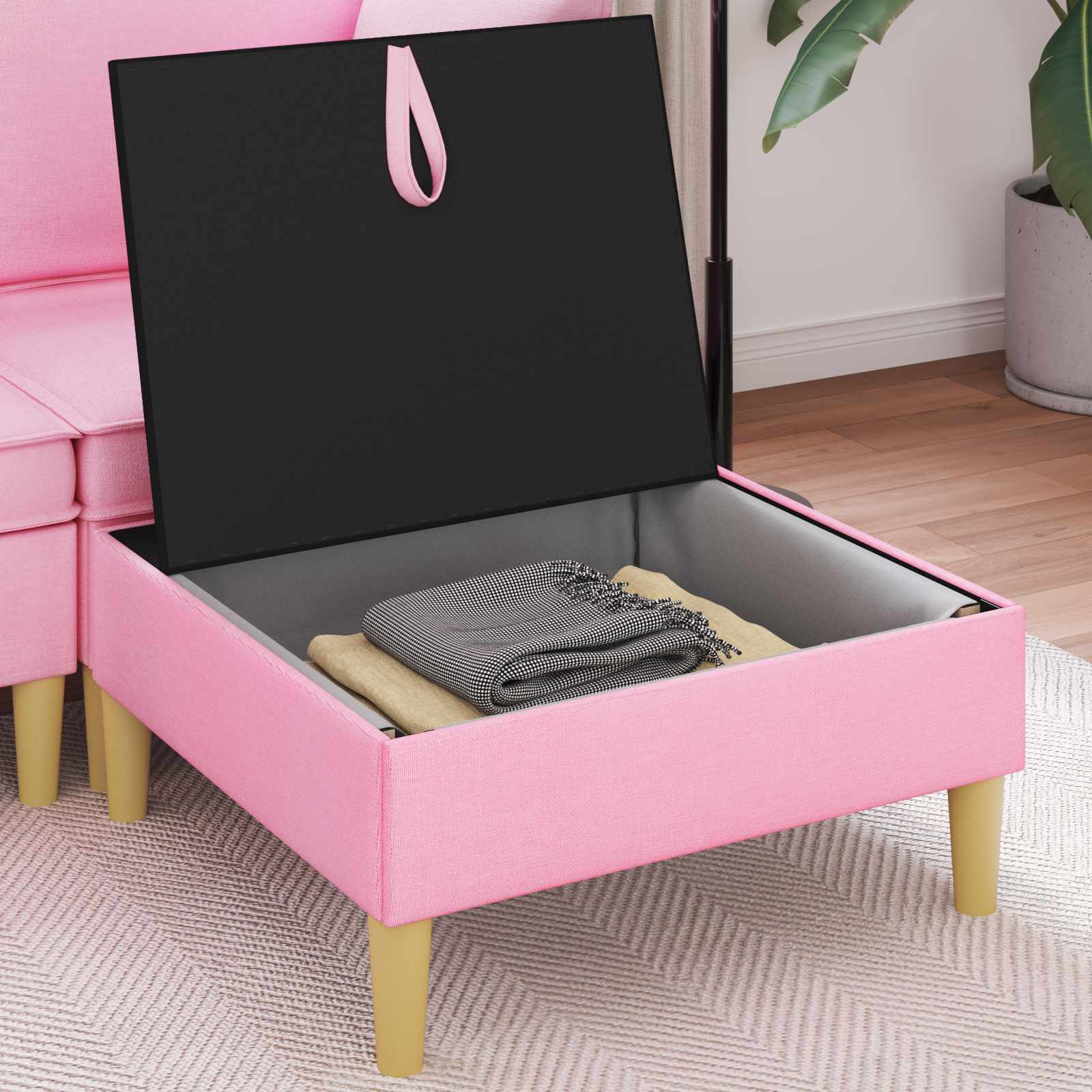 vidaXL Sofa z miejscem do przechowywania tkanina