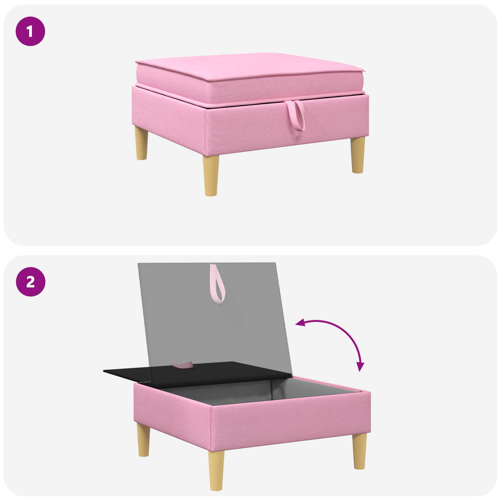 vidaXL Sofa z miejscem do przechowywania tkanina