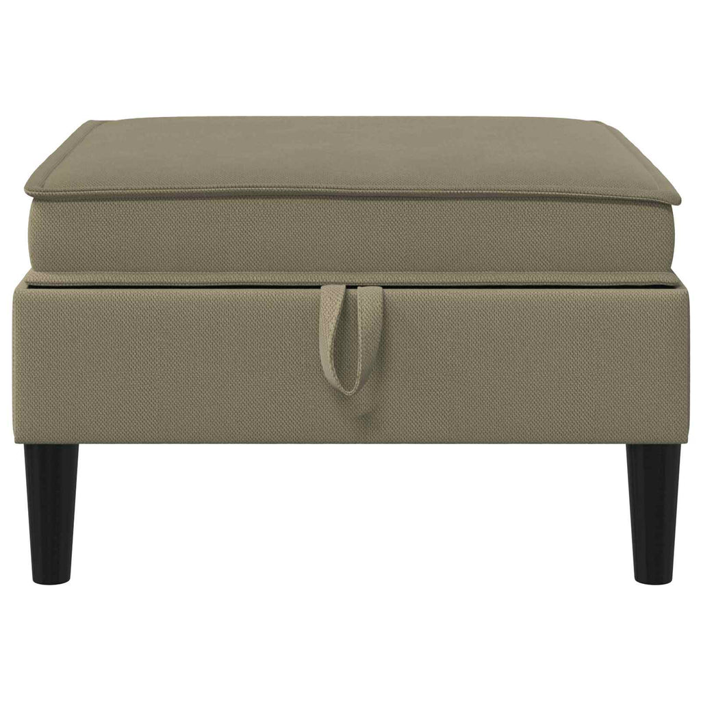 vidaXL Pufa z przechowywaniem Khaki Welur